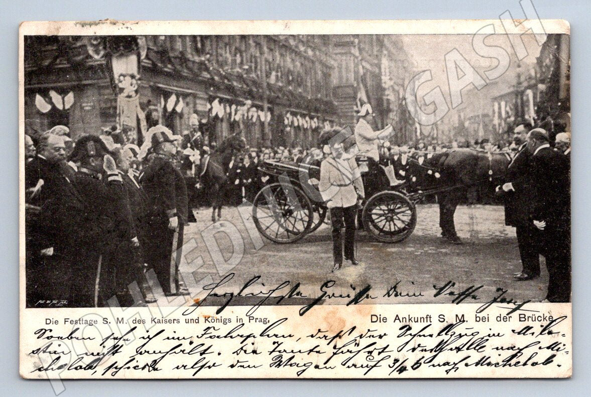 Pohlednice císař v Praze FJI (M3215)