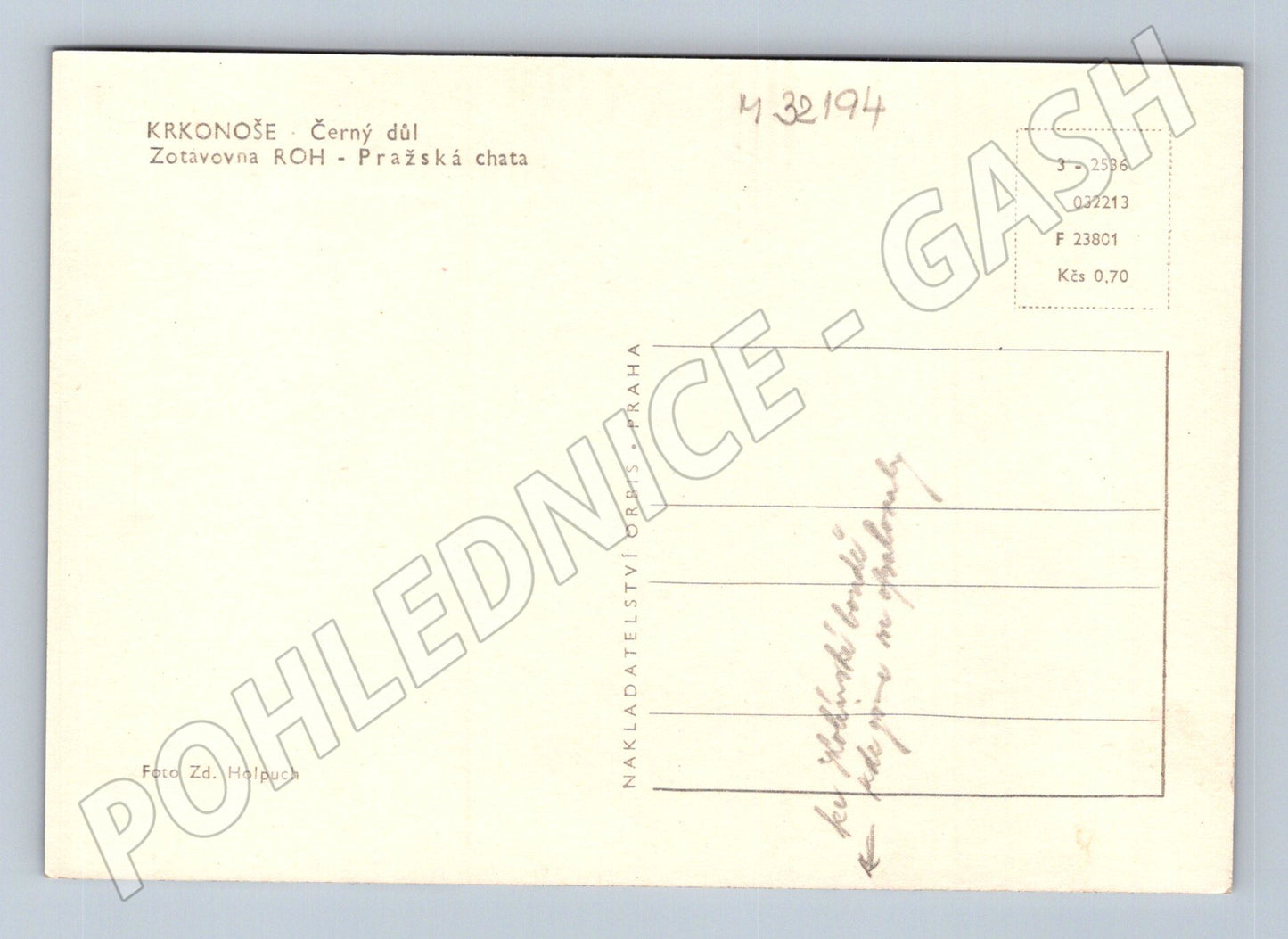 Pohlednice Krkonoše Černý důl Pražská chata (M32194)