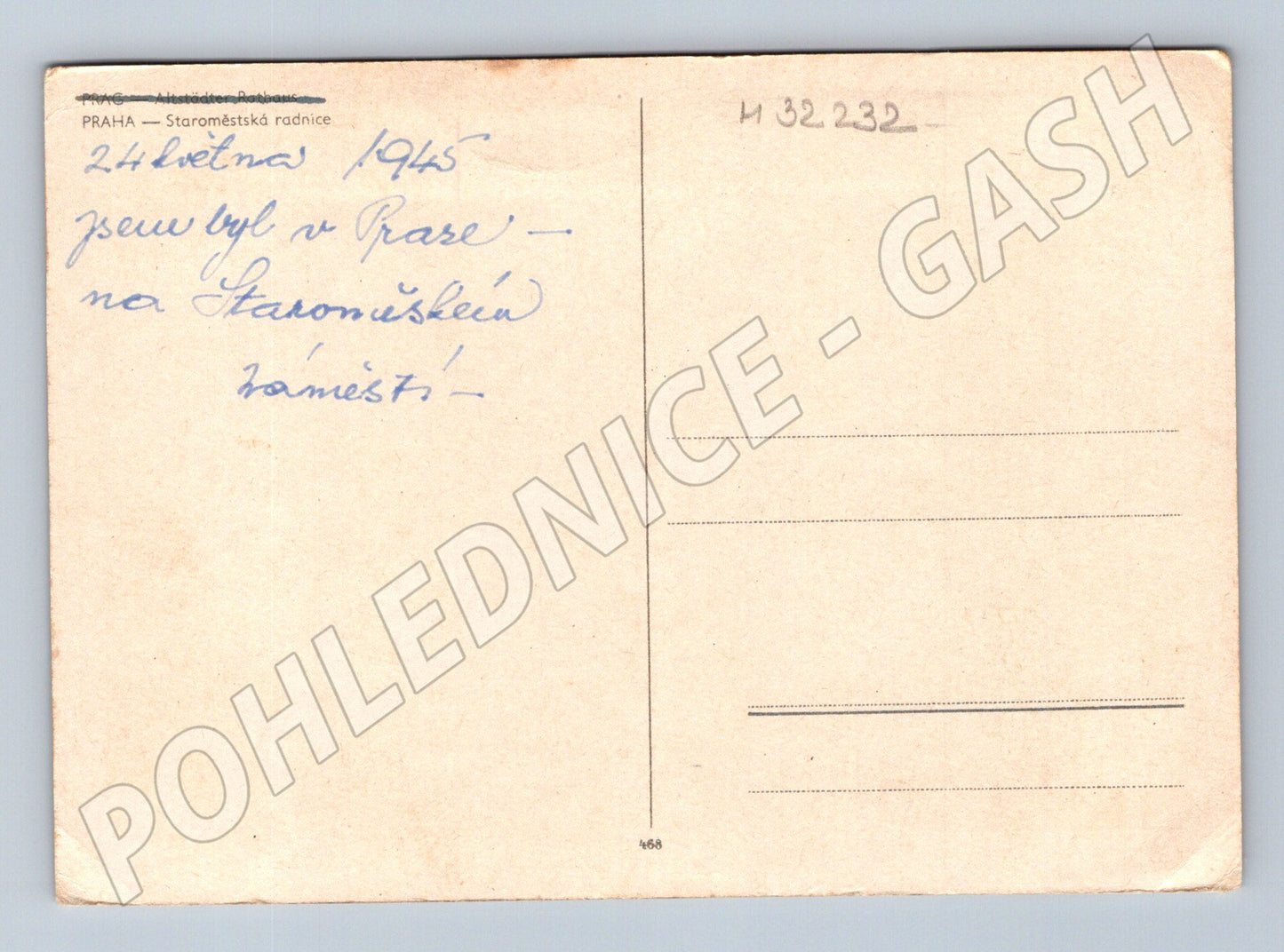 Pohlednice Praha Staroměstské náměstí 1945 (M32232)