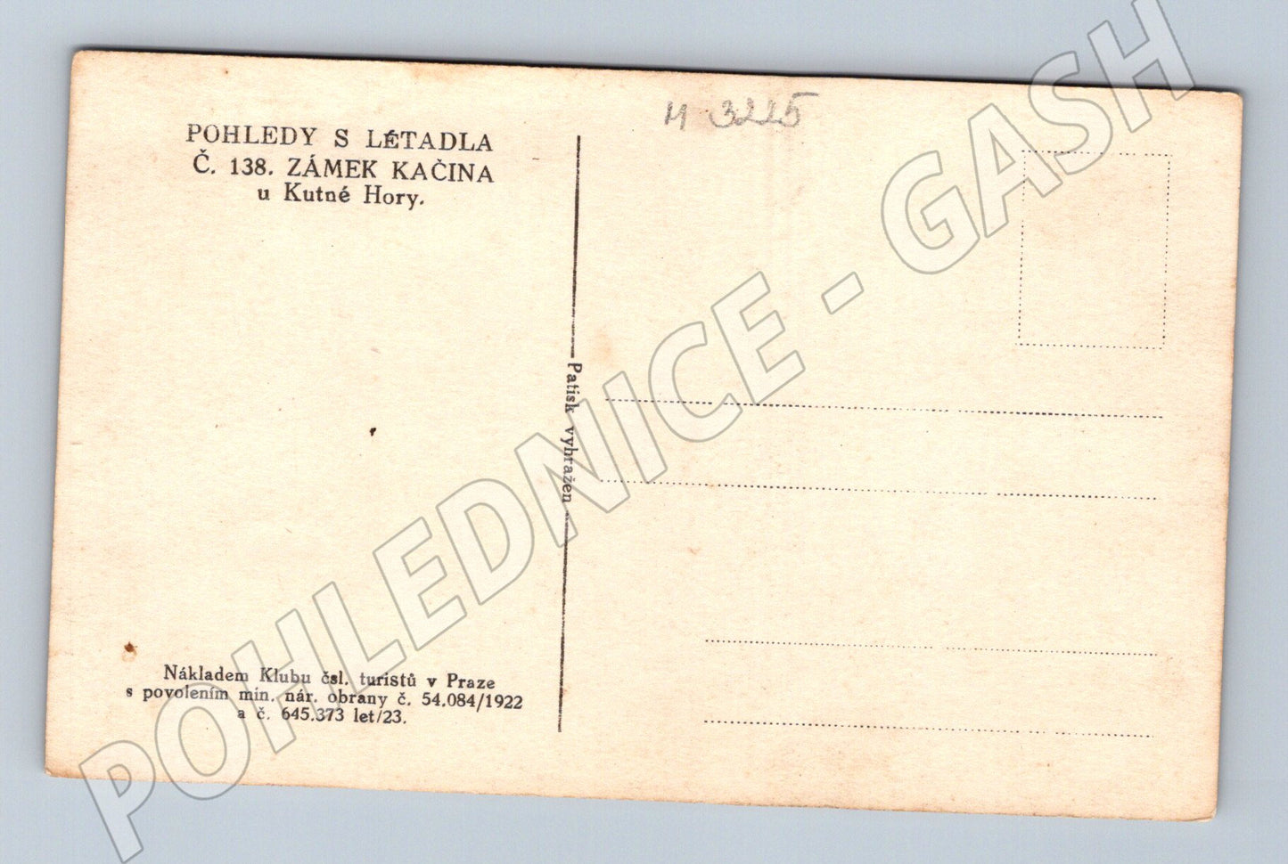 Pohlednice Kačina u Kutné Hory letecký pohled (M3225)