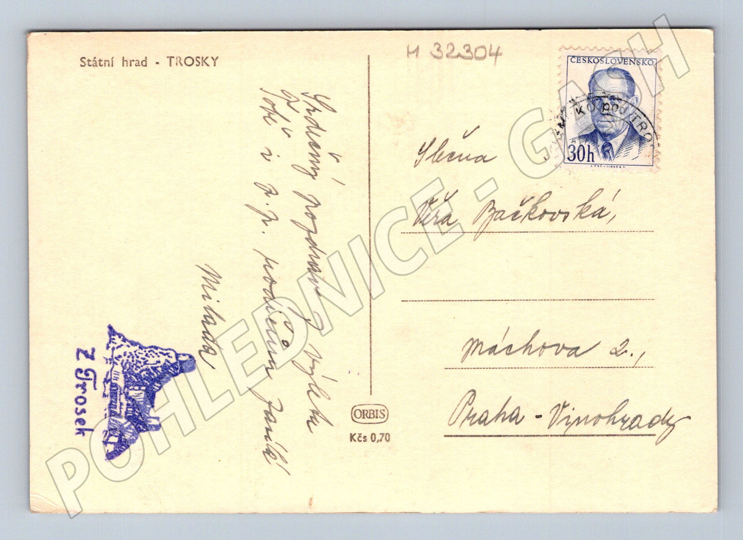 Pohlednice Trosky Státní hrad krajina (M32304)