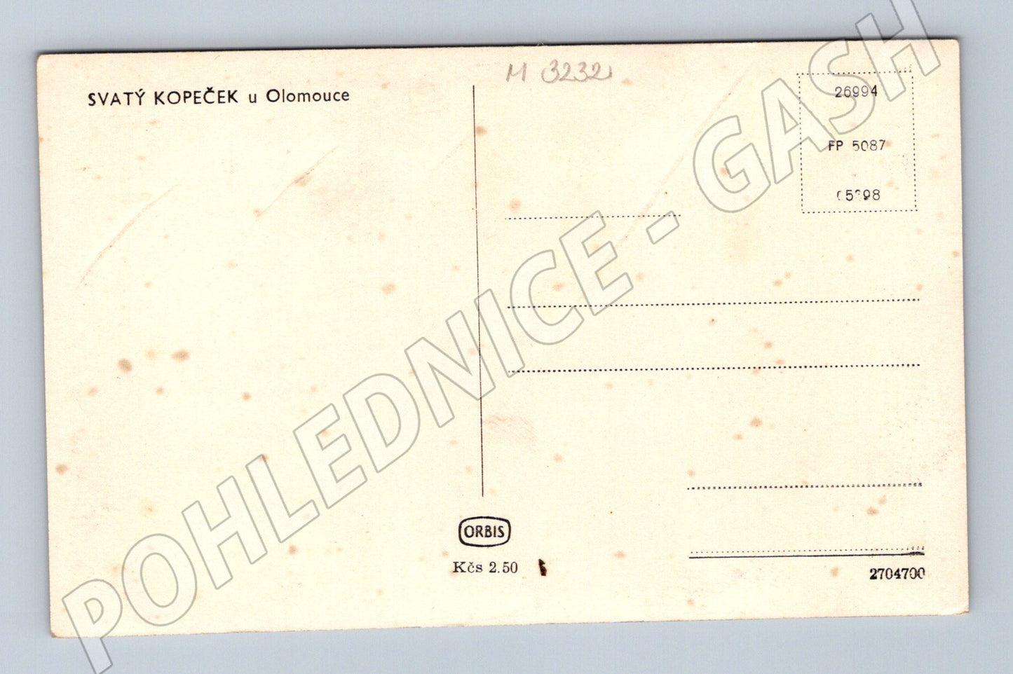 Pohlednice Svatý Kopeček u Olomouce Orbis (M3232)