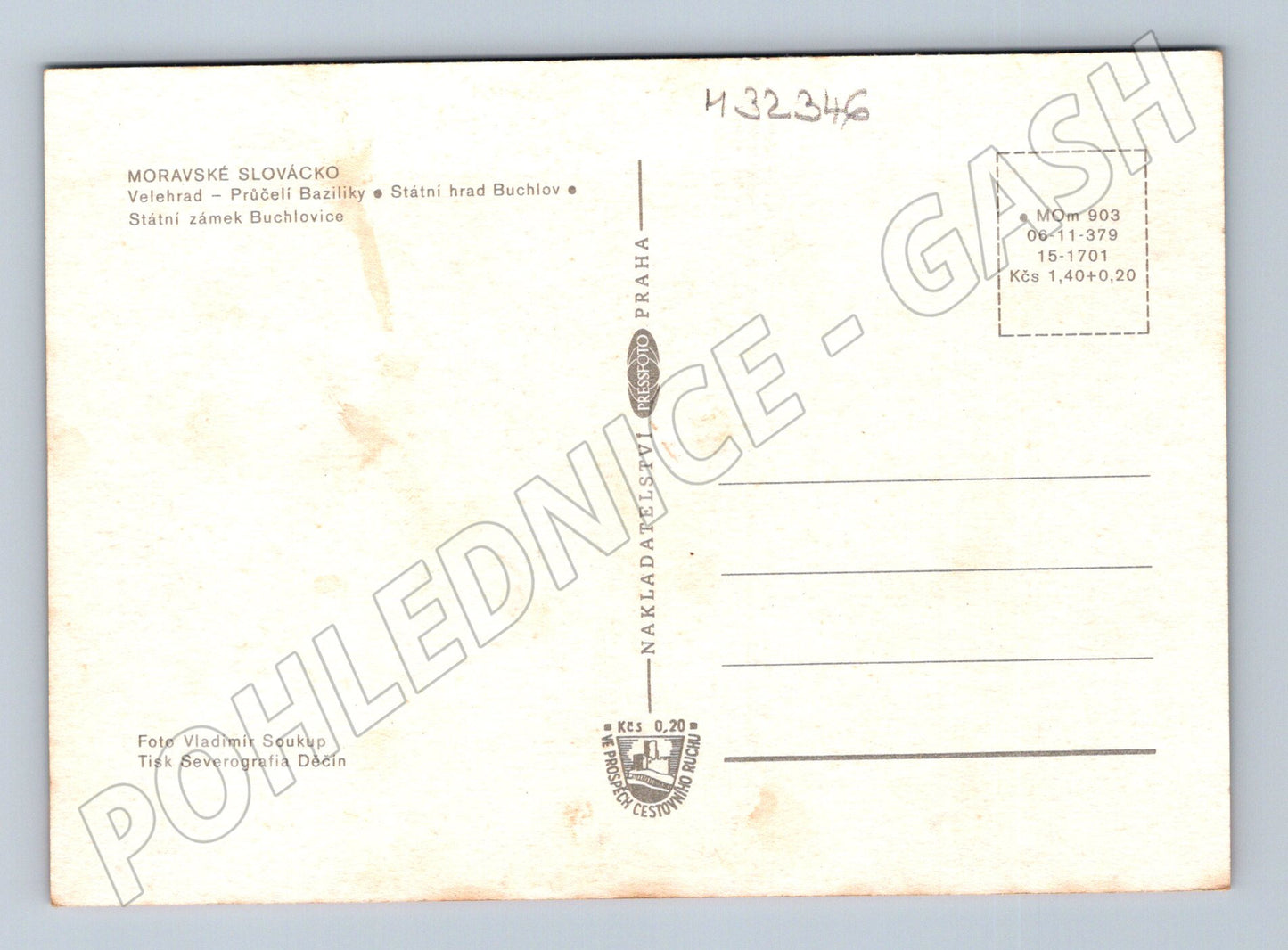 Pohlednice Moravské Slovácko Velehrad Buchlov Buchlovice (M32346)