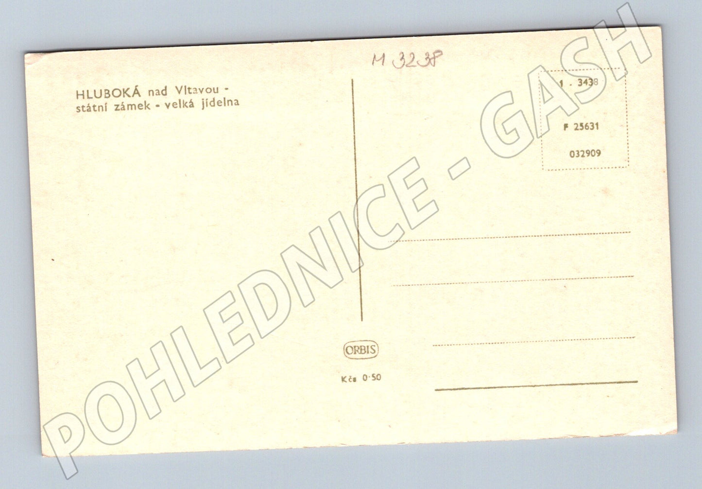 Pohlednice Hluboká státní zámek velká jídelna (M3238)