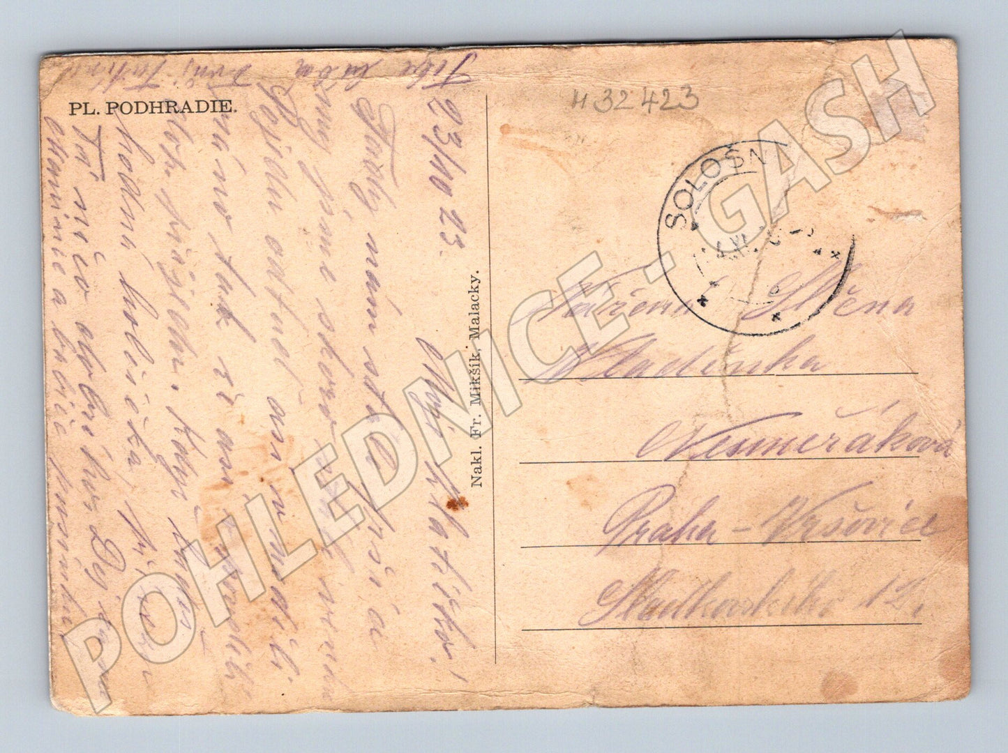 Pohlednice Slovensko Podhradie hrad 1923 (M32423)