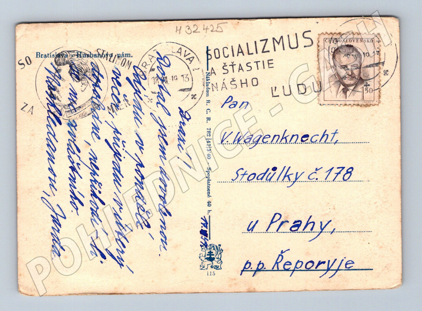 Pohlednice Slovensko Bratislava Hrad a město 1957 (M32425)