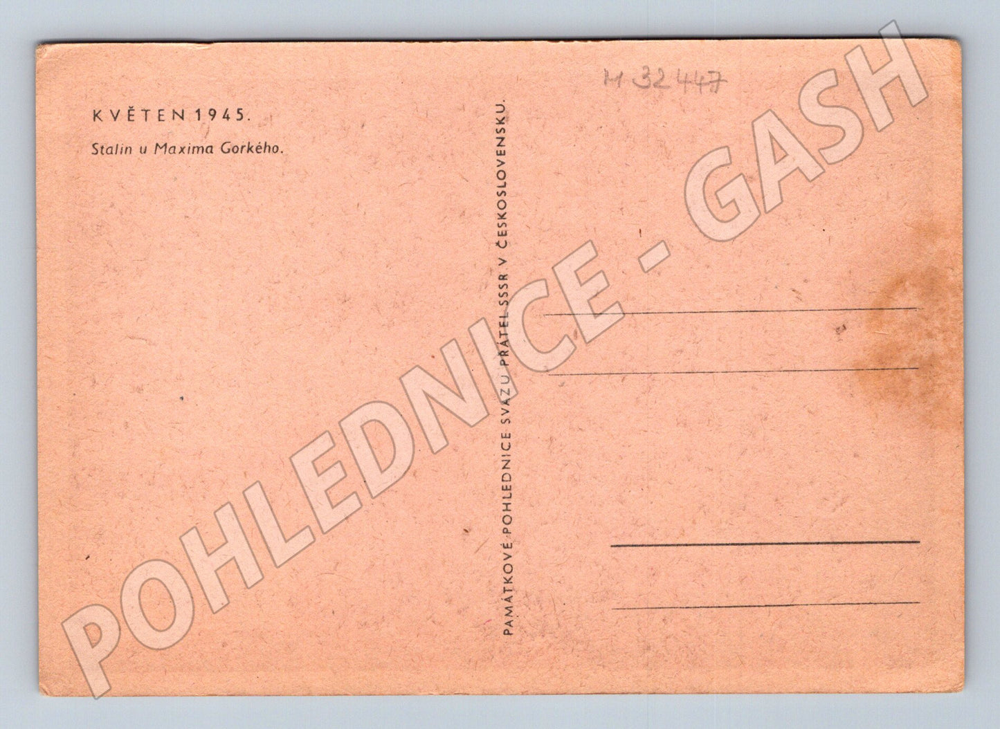 Pohlednice Rusko Stalin u Gorkého 1945 (M32447)
