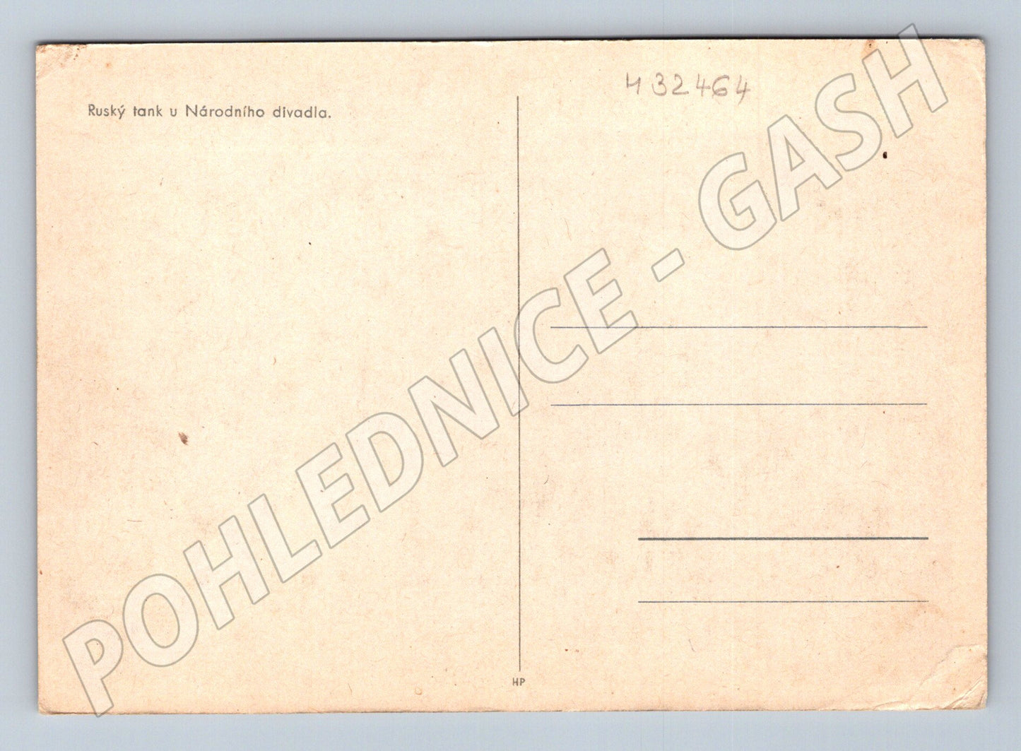 Pohlednice Praha Ruský tank u Národního divadla 1968 (M32464)