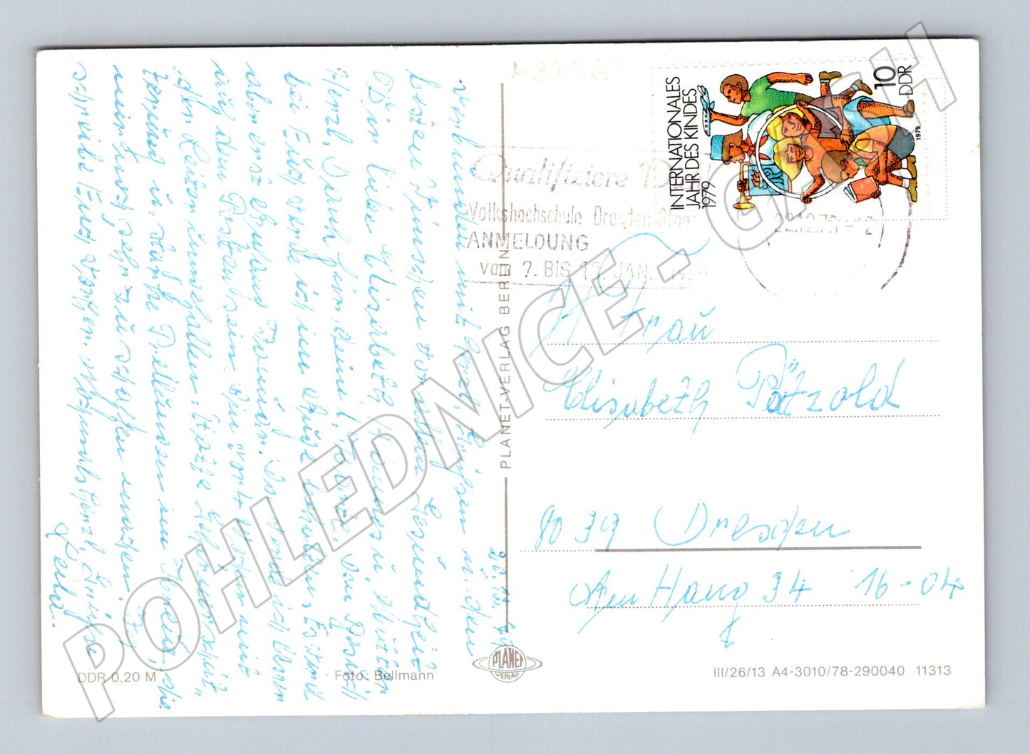 Pohlednice Německo Vánoční motiv 1979 (M32563)