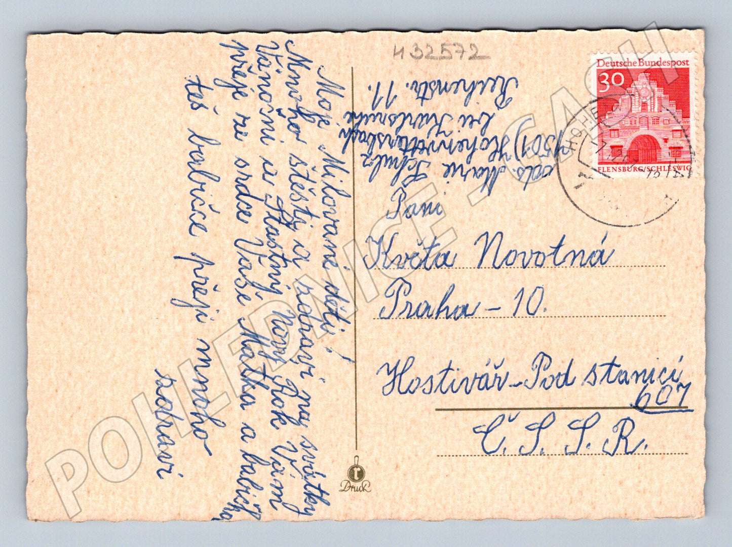 Pohlednice Německo Vánoce anděl 1951 (M32572)