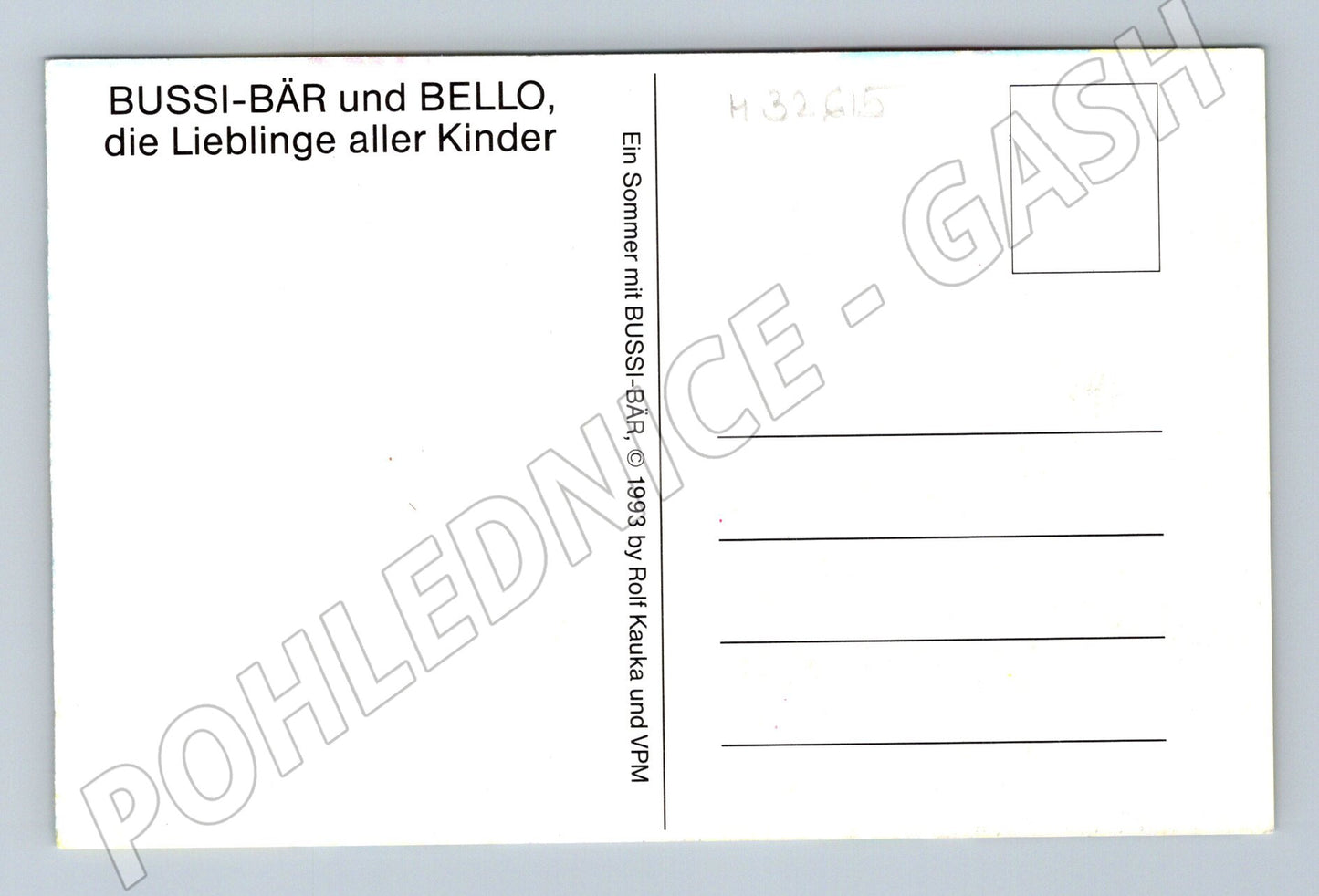 Pohlednice Německo Bussi-Bär Bello motorka 1993 (M32615)
