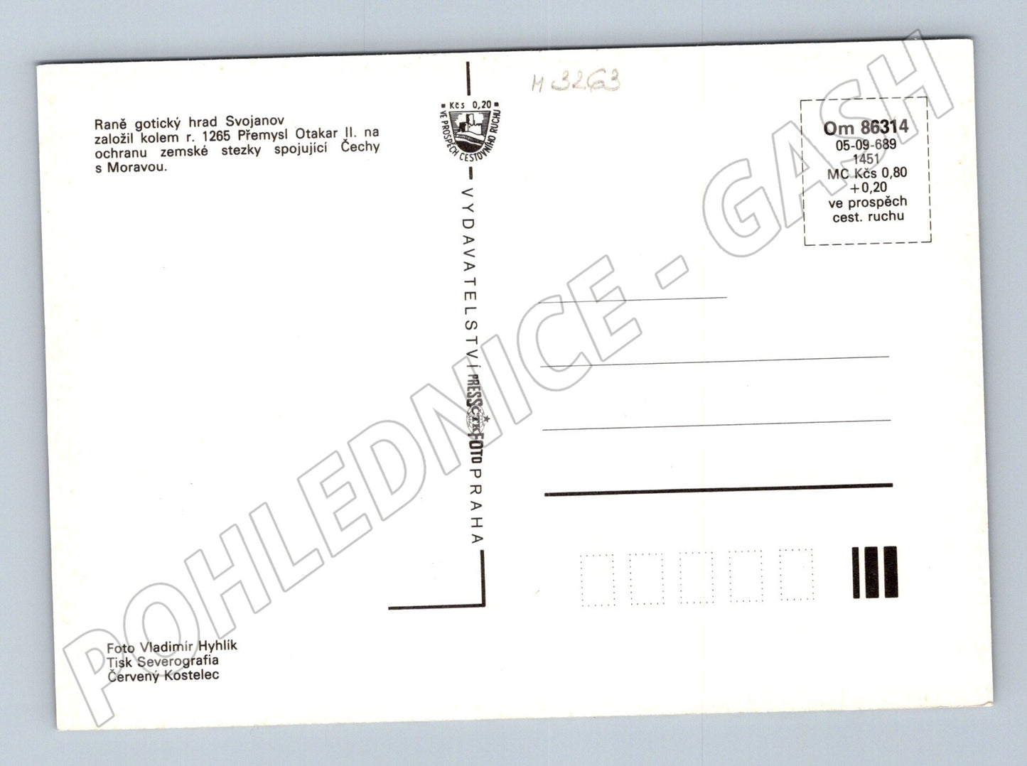 Pohlednice Svojanov hrad Čechy Pressfoto (M3263)