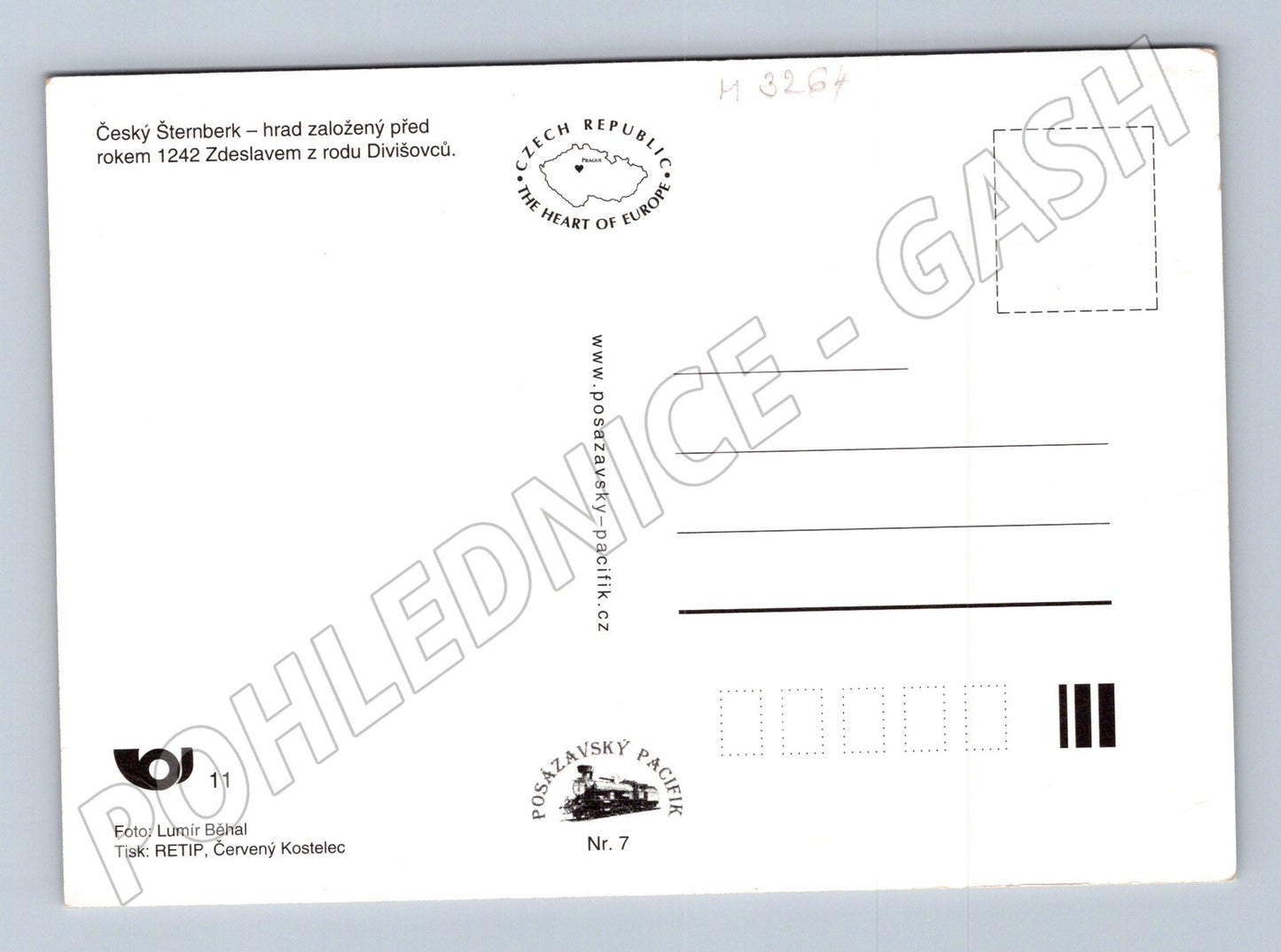 Pohlednice hrad Český Šternberk (M3264)