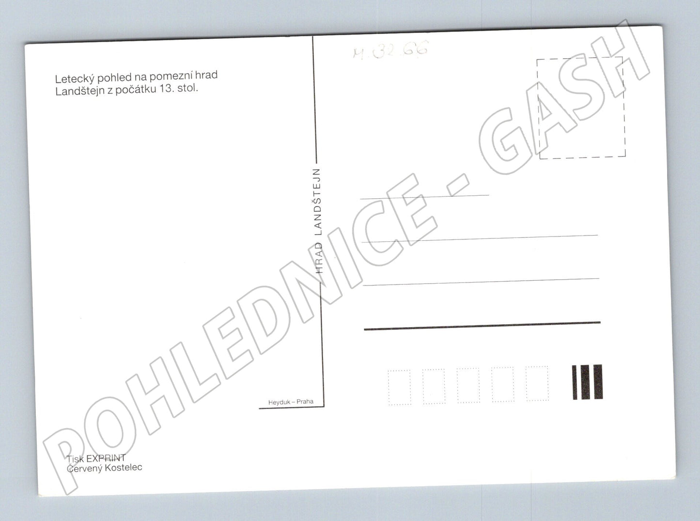 Pohlednice hrad Landštejn letecký pohled (M3266)