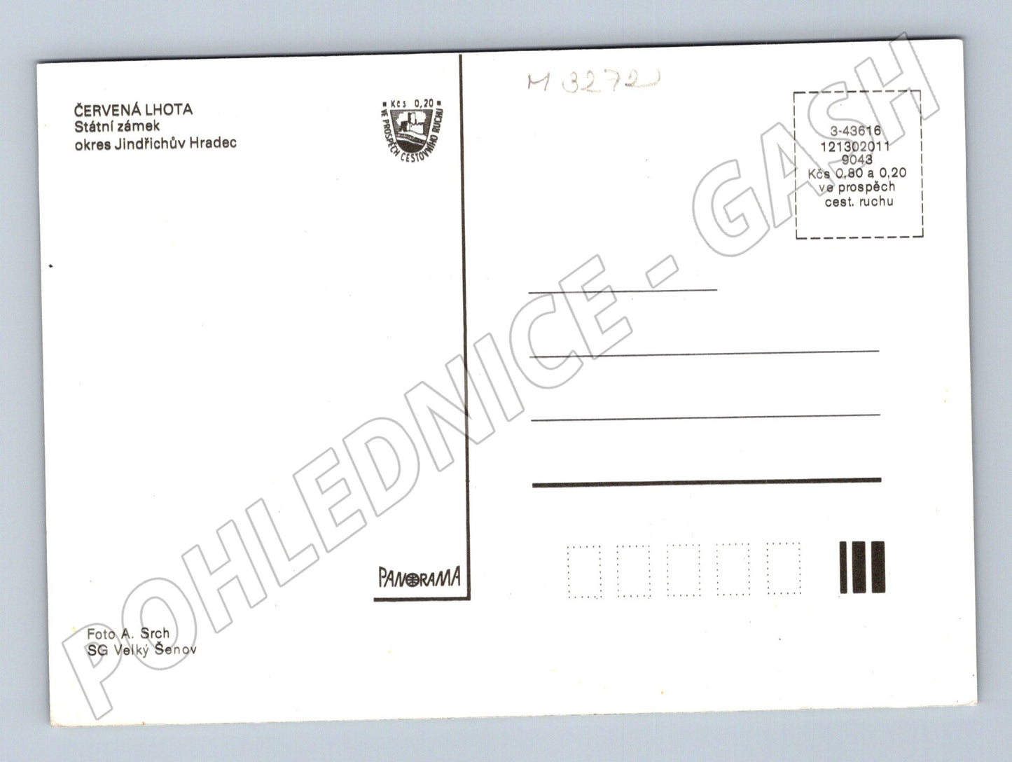 Pohlednice zámek Červená Lhota Jindřichův Hradec (M3272)