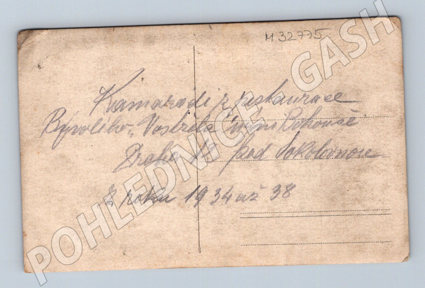 Stará fotografie Praha muži s psem v uniformě 1934-38 (M32775)