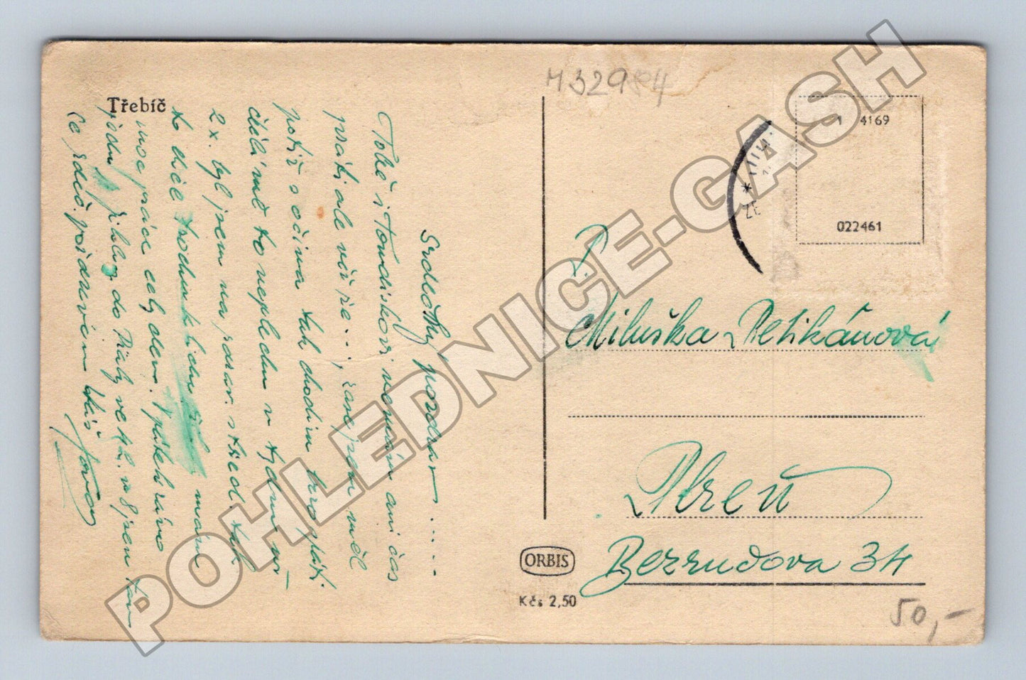 Pohlednice Třebíč panorama s kostelem 1930 (M32984)