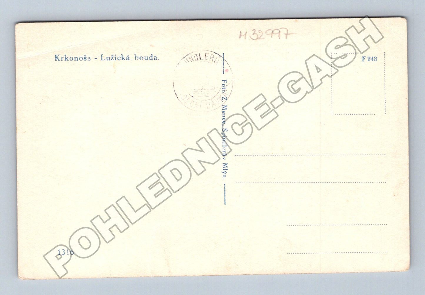 Pohlednice Krkonoše Lužická bouda zima (M32997)