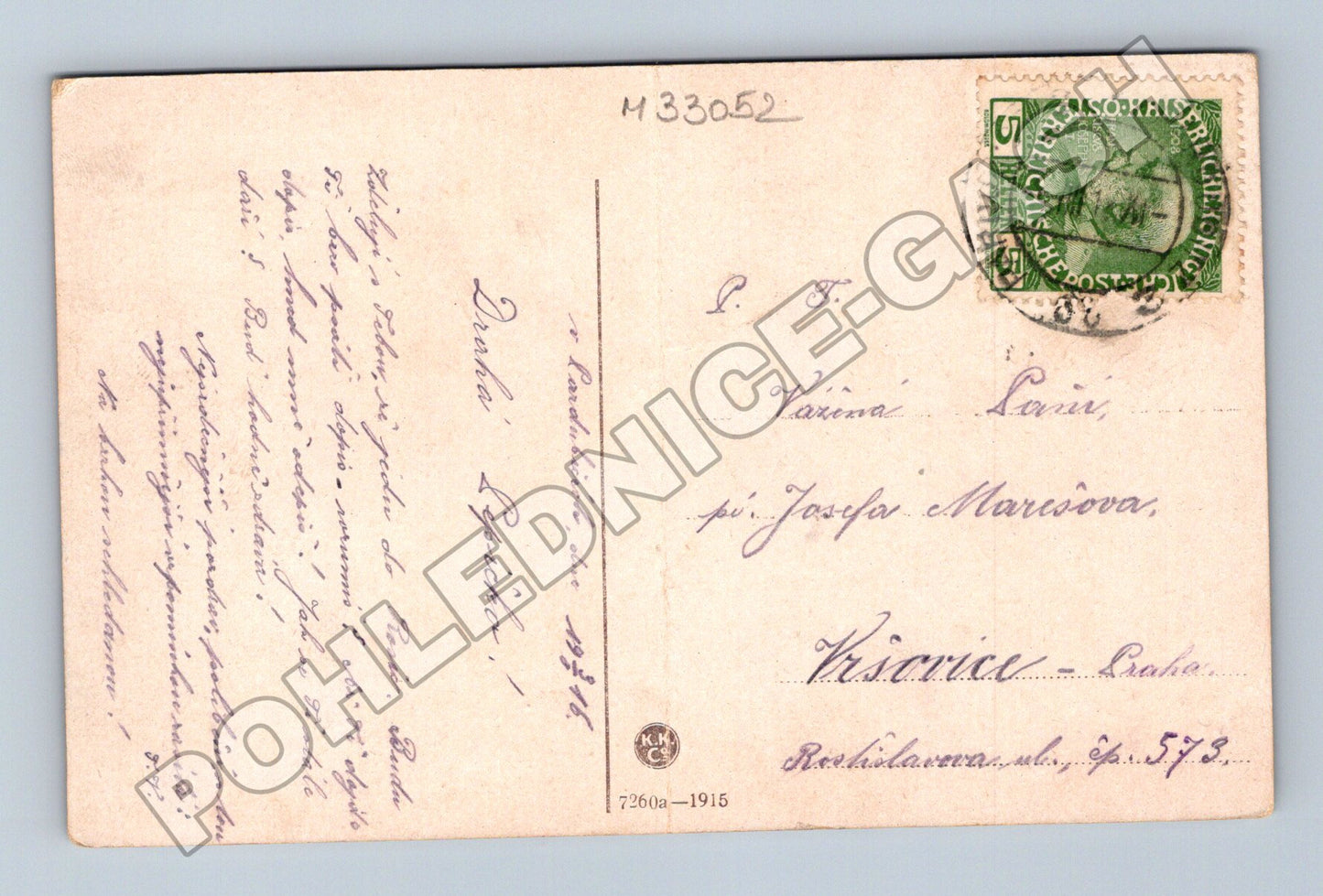 Pohlednice Pardubice Královská třída 1915 (M33052)