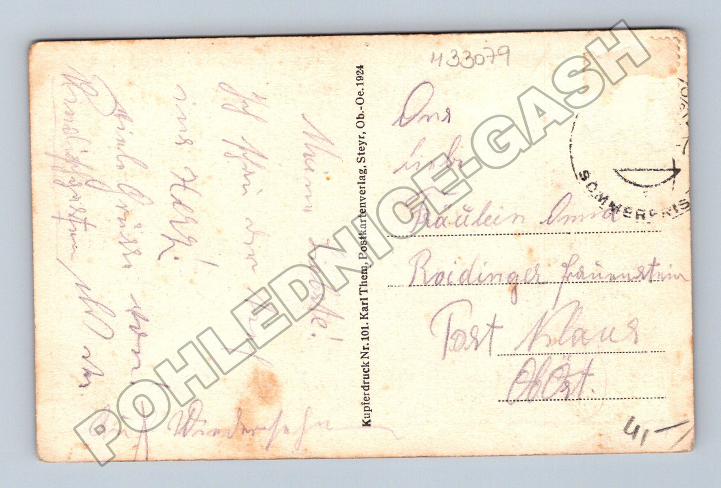 Pohlednice Rakousko Windischgarsten Pyhrgas hory 1924 (M33079)