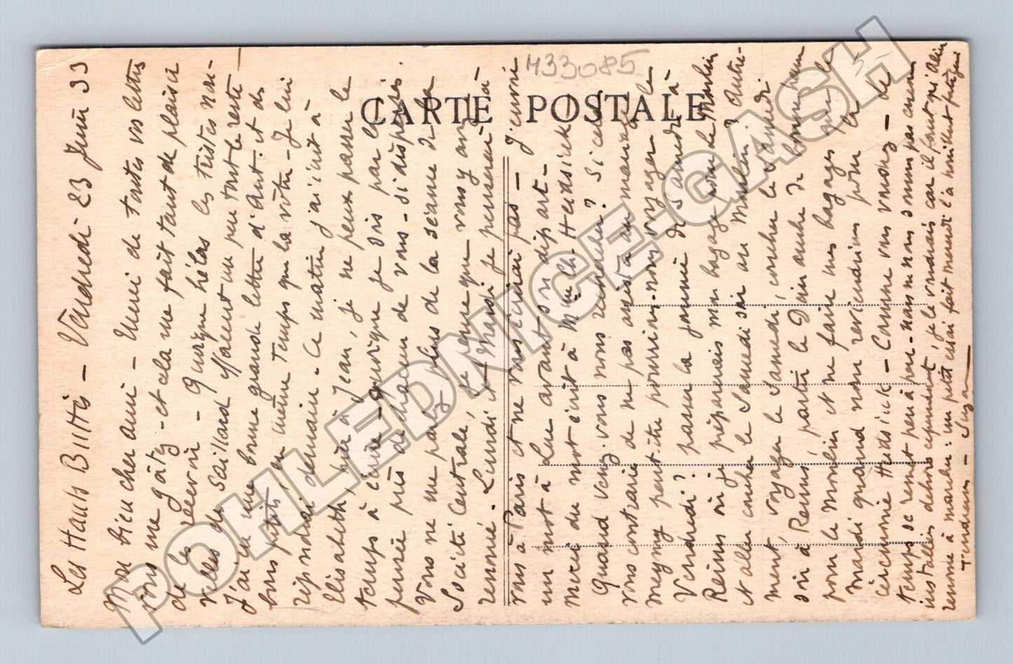 Pohlednice Belgie Roc de la Tour, Semoy 1933 (M33085)