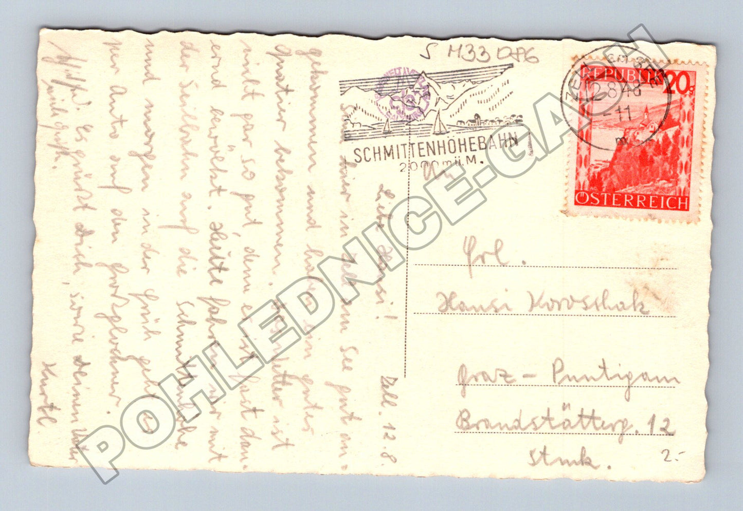 Pohlednice Rakousko Zell am See s lanovkou 1941 (M33086)