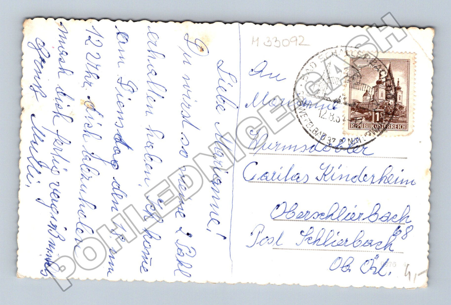 Pohlednice Rakousko Bad Schallerbach lázně 1954 (M33092)