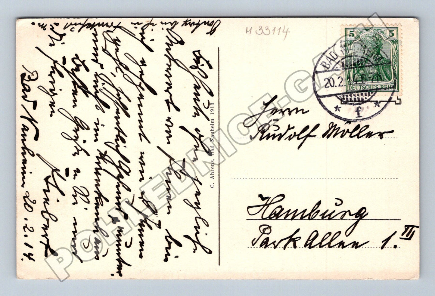 Pohlednice Německo Bad Nauheim Die drei Sprudel 1914 (M33114)