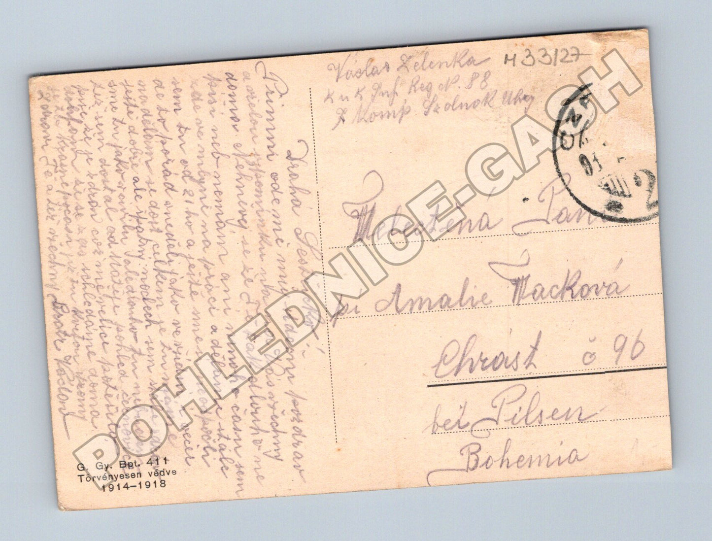 Pohlednice Maďarsko Cegléd reformovaný kostel 1914-1918 (M33127)