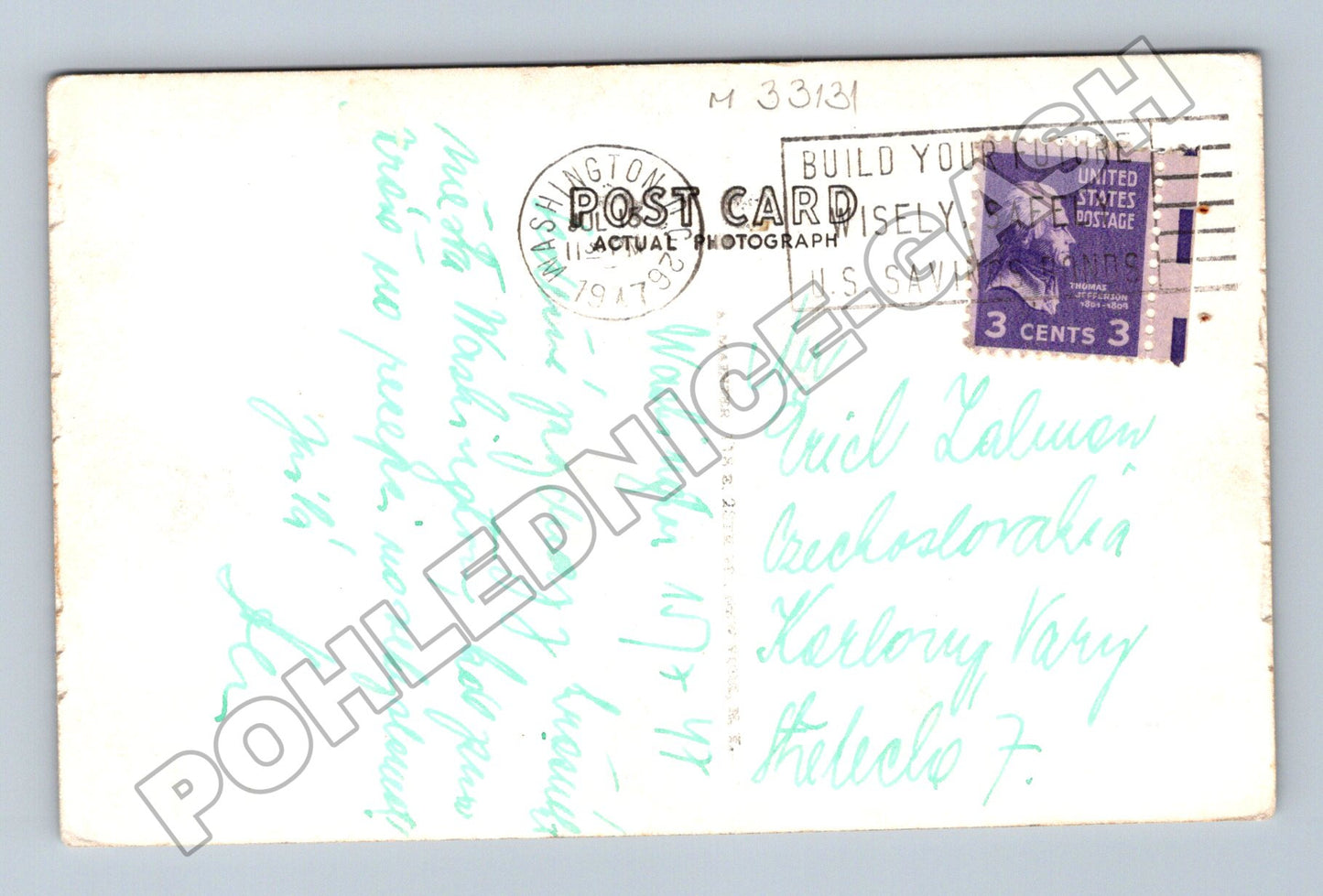 Pohlednice USA Washington D.C. Třešně Tidal Basin 1947 (M33131)