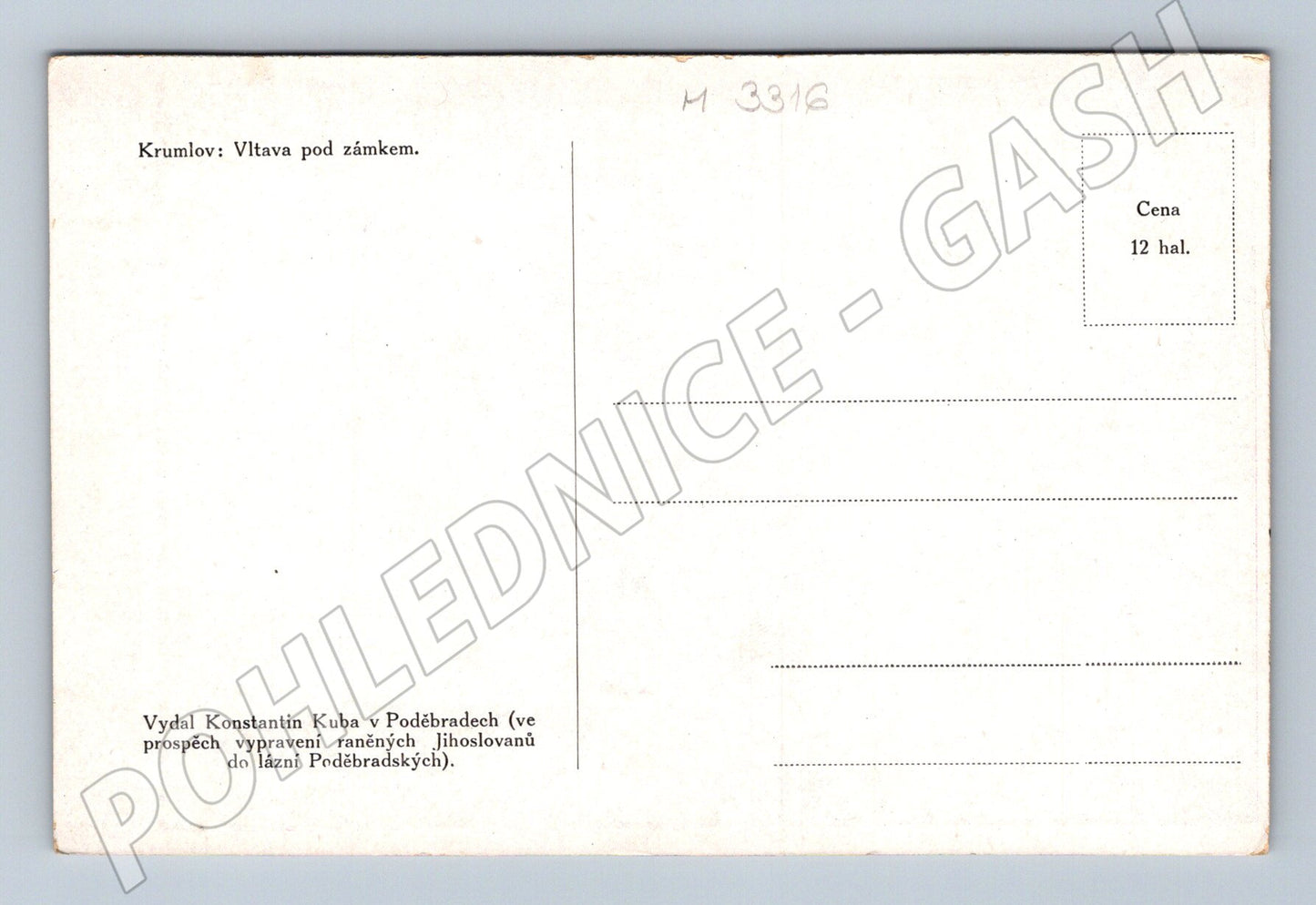 Pohlednice Český Krumlov zámek a Vltava (M3316)