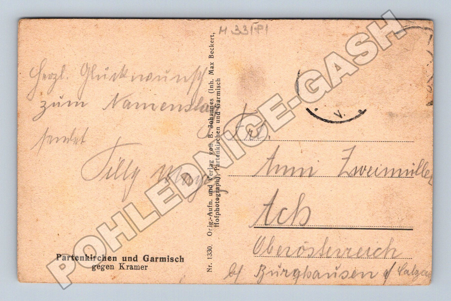 Pohlednice Německo Garmisch Partenkirchen kostel Alpy (M33181)