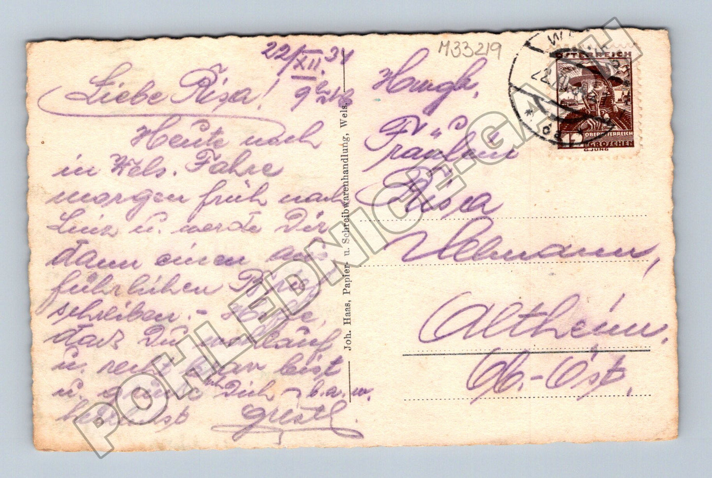 Pohlednice Rakousko Wels město a mosty 1931 (M33219)