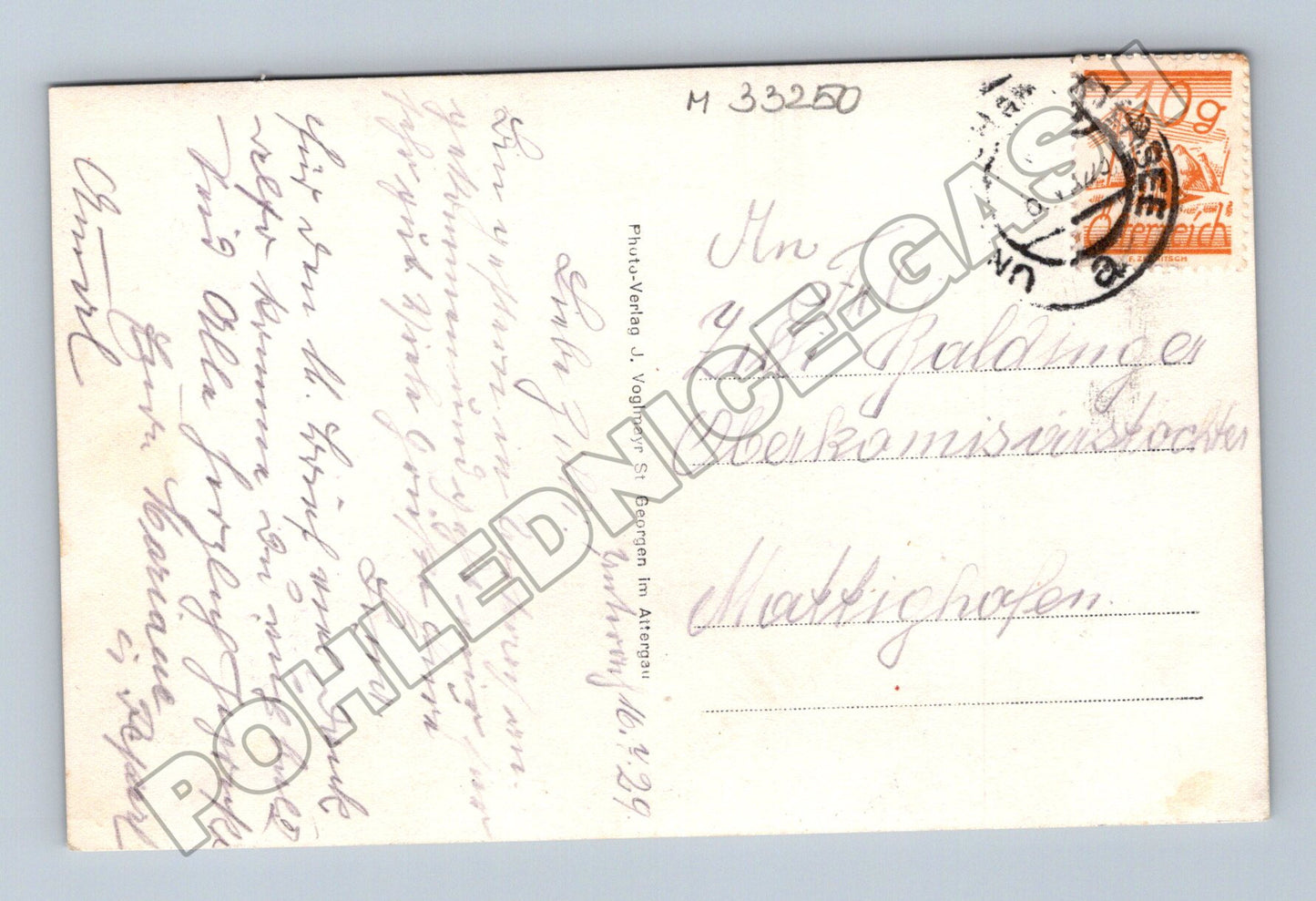 Pohlednice Rakousko Attersee a Schafberg 1929 (M33250)