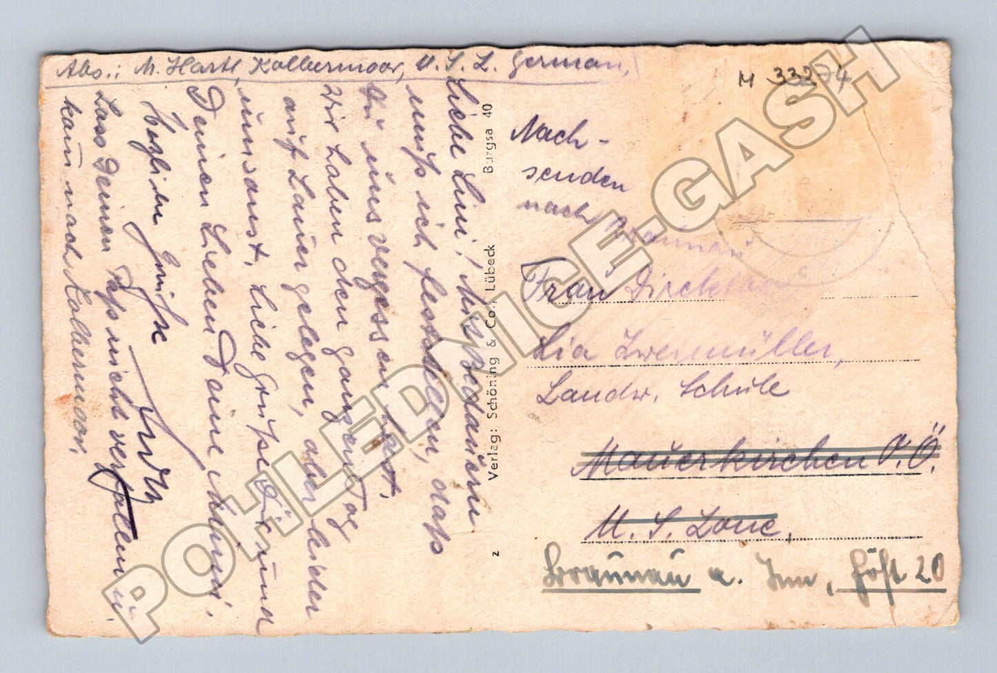 Pohlednice Německo Burghausen hrad a ulice (M33274)