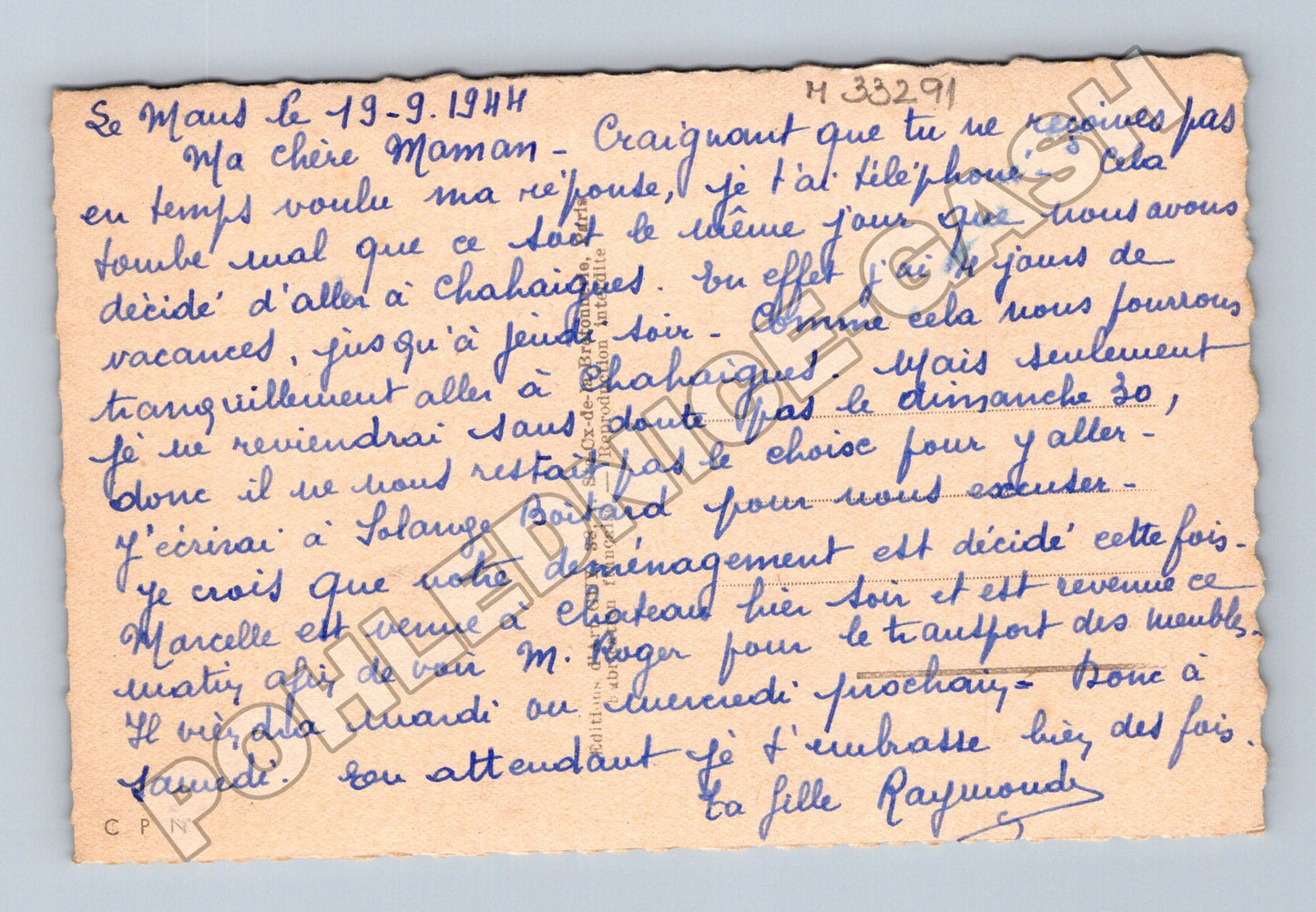 Pohlednice Francie Alpy zimní krajina 1944 (M33291)