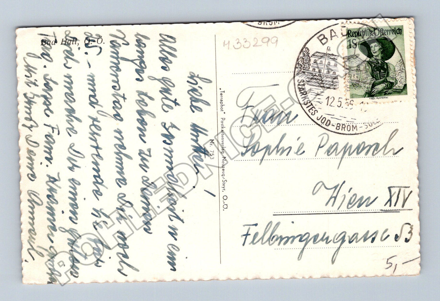 Pohlednice Rakousko Bad Ischl s horami 1939 (M33299)
