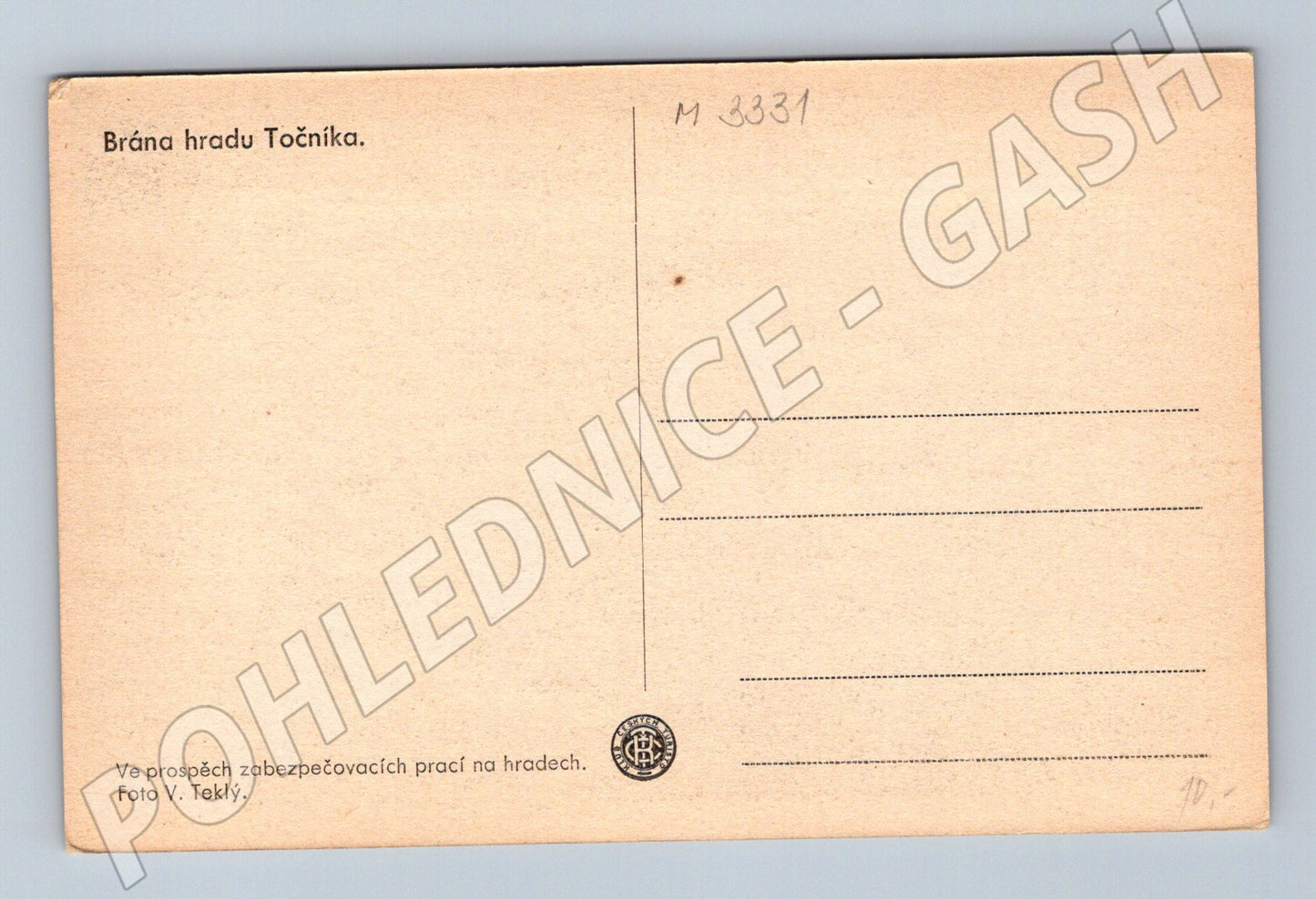 Pohlednice Točník brána hradu V Teklý (M3331)