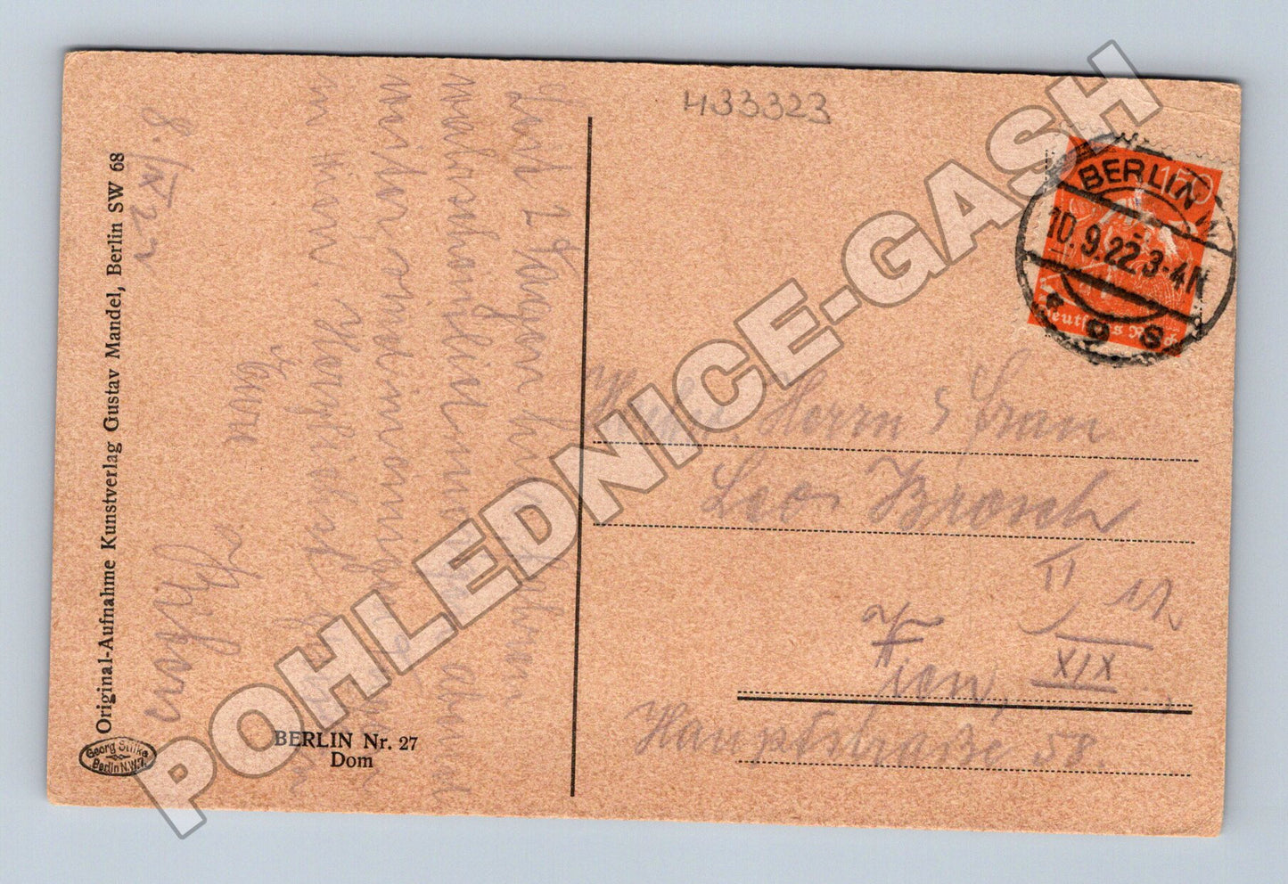 Pohlednice Německo Berlin Dom 1922 (M33323)