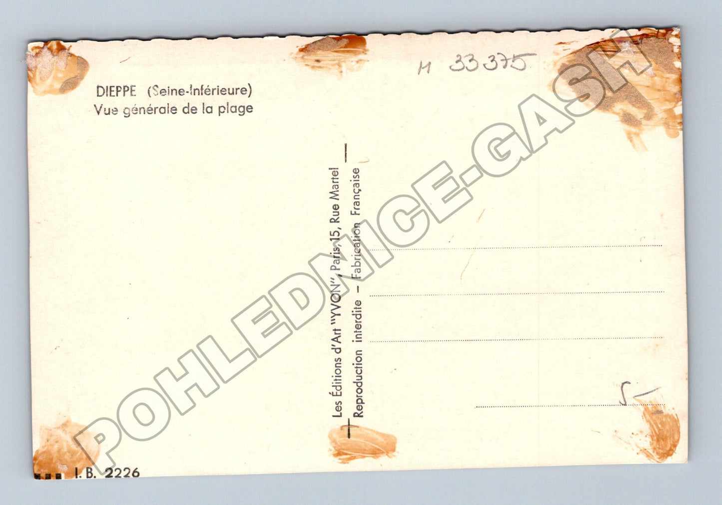Pohlednice Francie Dieppe pláž (M33375)
