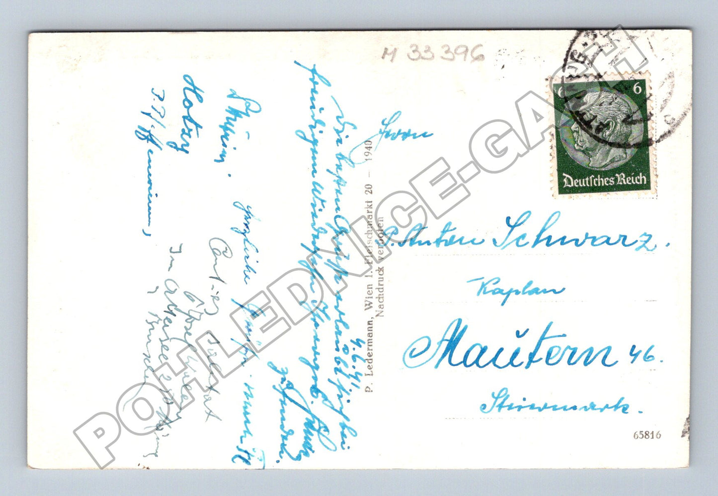 Pohlednice Rakousko Puchheim kostely 1940 (M33396)
