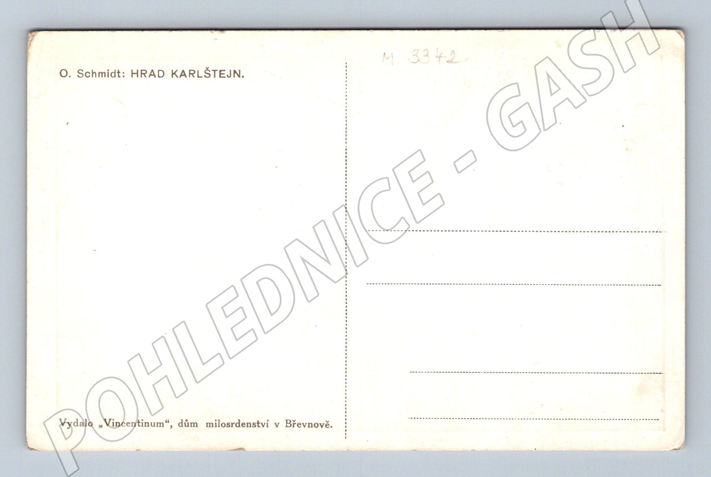 Pohlednice Karlštejn malba O Schmidt (M3342)