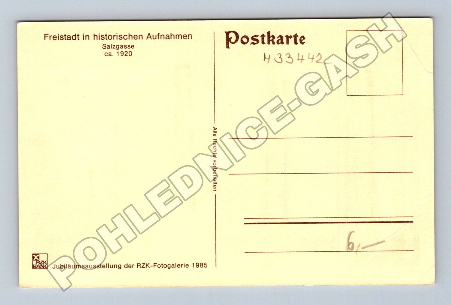 Pohlednice Rakousko Freistadt Salzgasse 1920 (M33442)