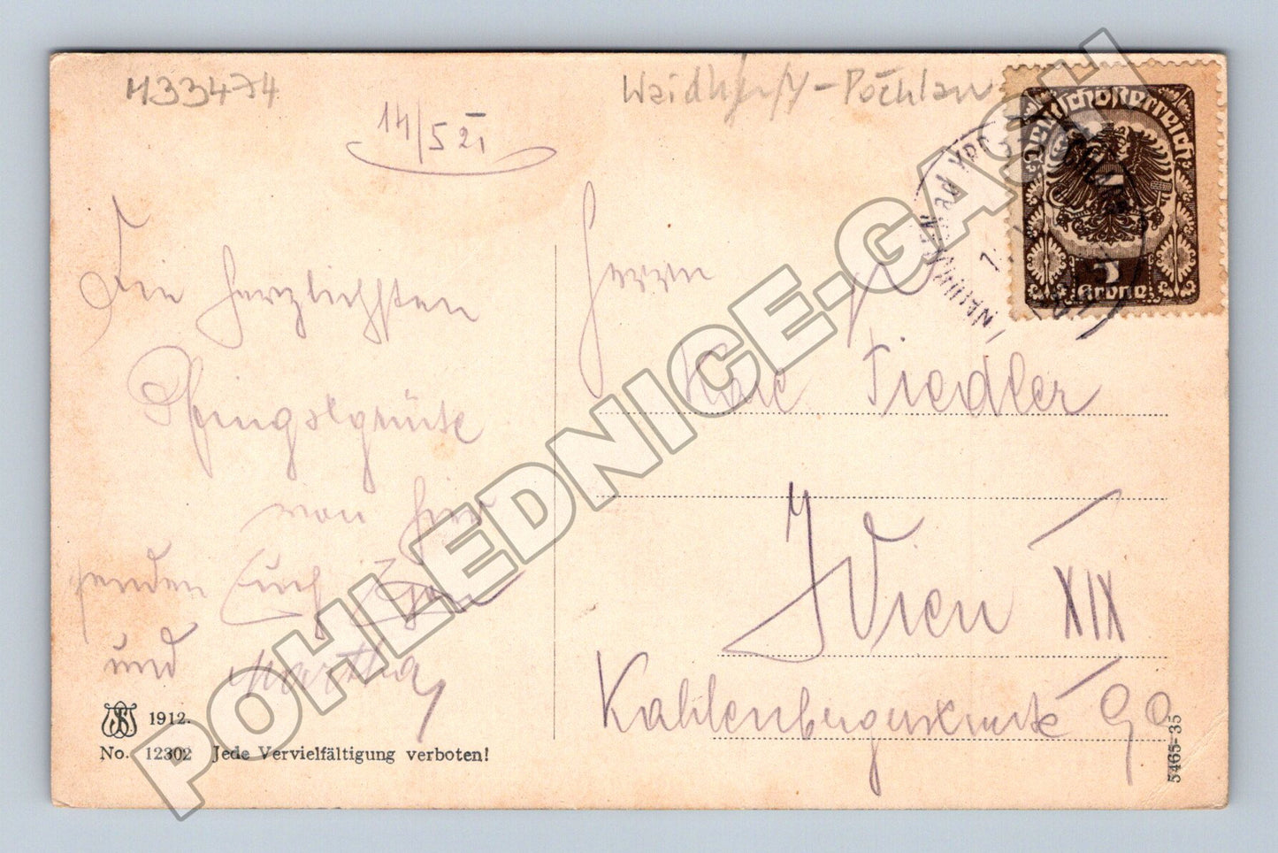 Pohlednice Rakousko Obersee u Lunz 1912 (M33474)