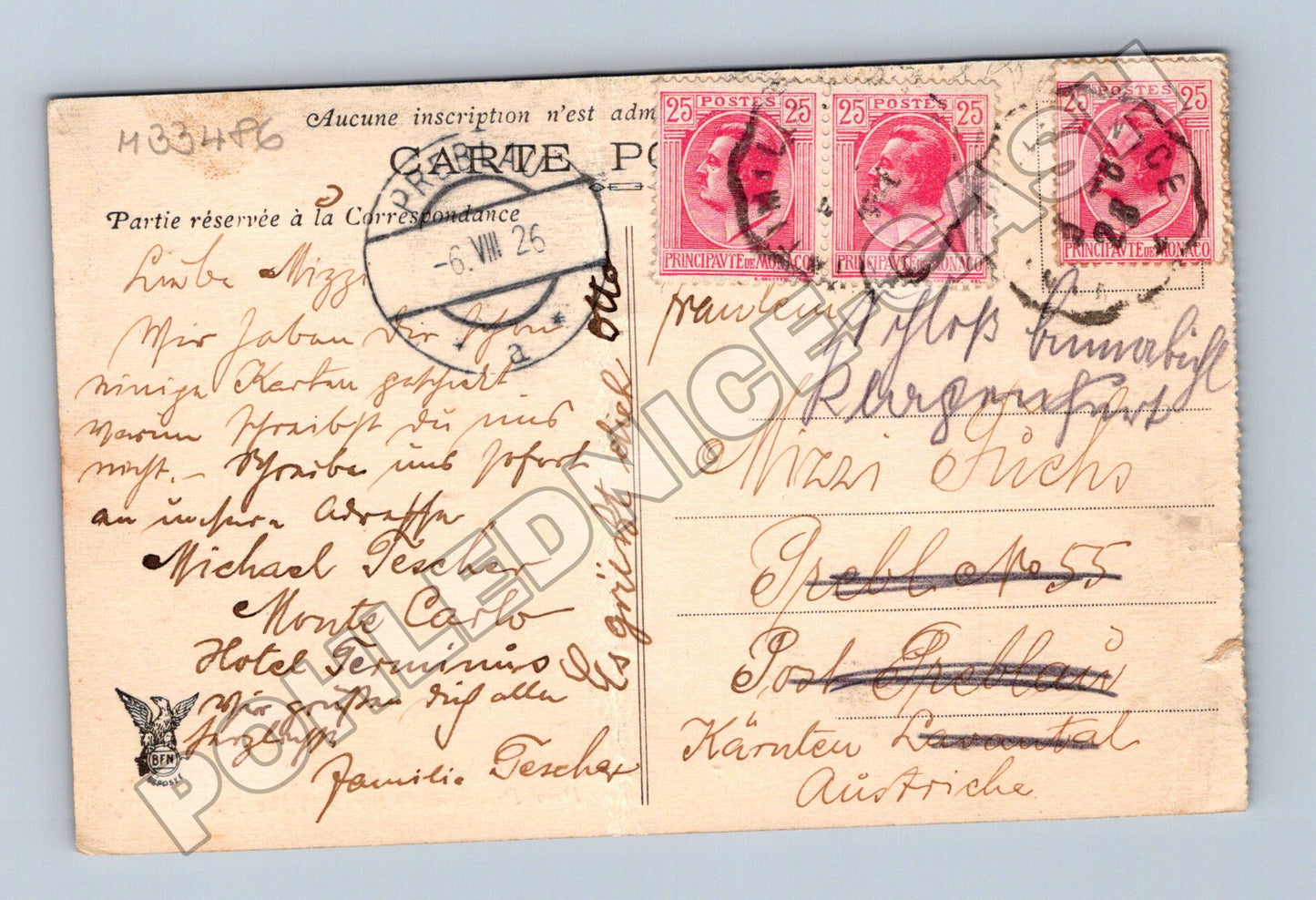 Pohlednice Francie Nice Promenade palm trees 1925 (M33486)
