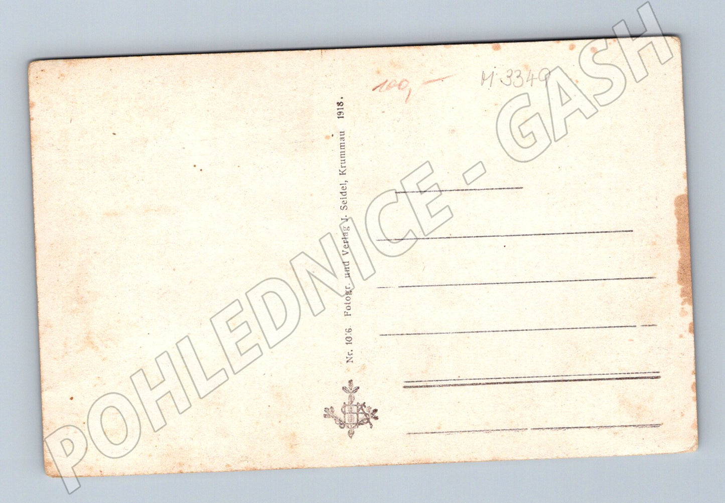 Pohlednice Rožmberk nad Vltavou zámek 1918 (M3349)