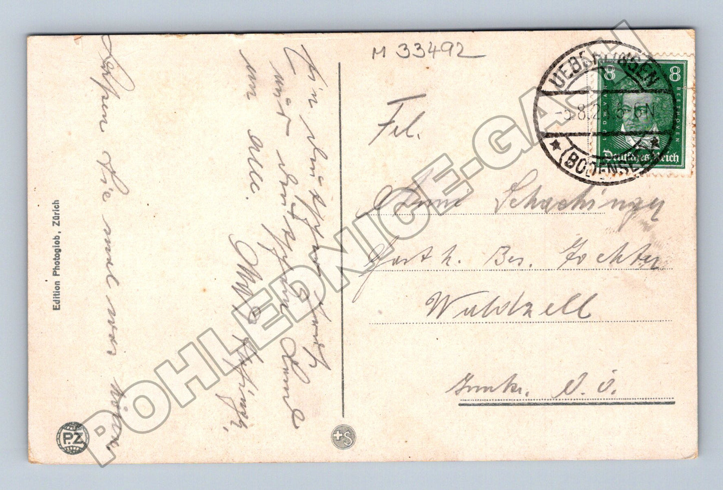 Pohlednice Švýcarsko Rheinfall a zámek Laufen 1908 (M33492)