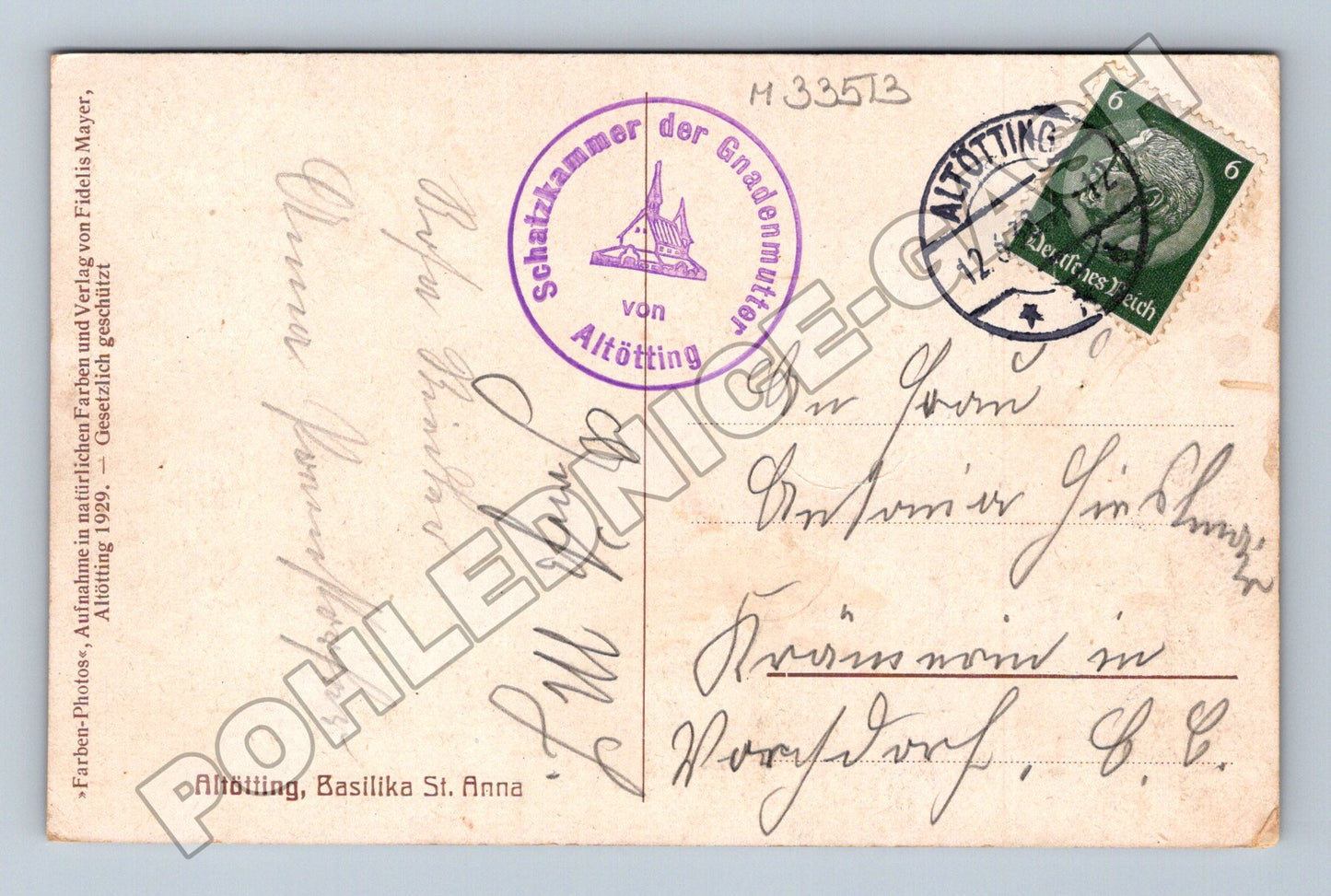 Pohlednice Německo Altötting Basilika St. Anna 1929 (M33513)