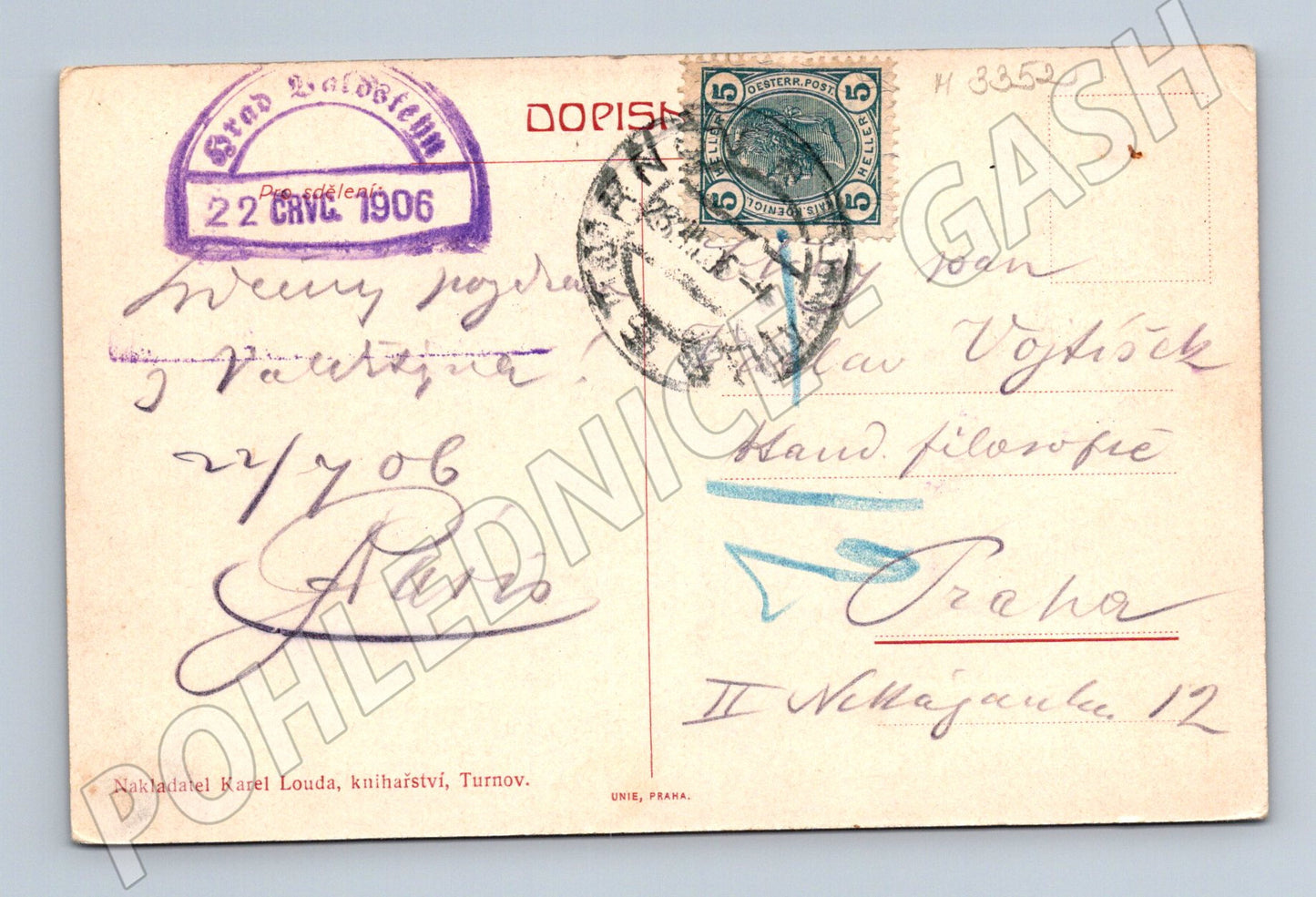 Pohlednice Trosky hrad 1906 (M3352)