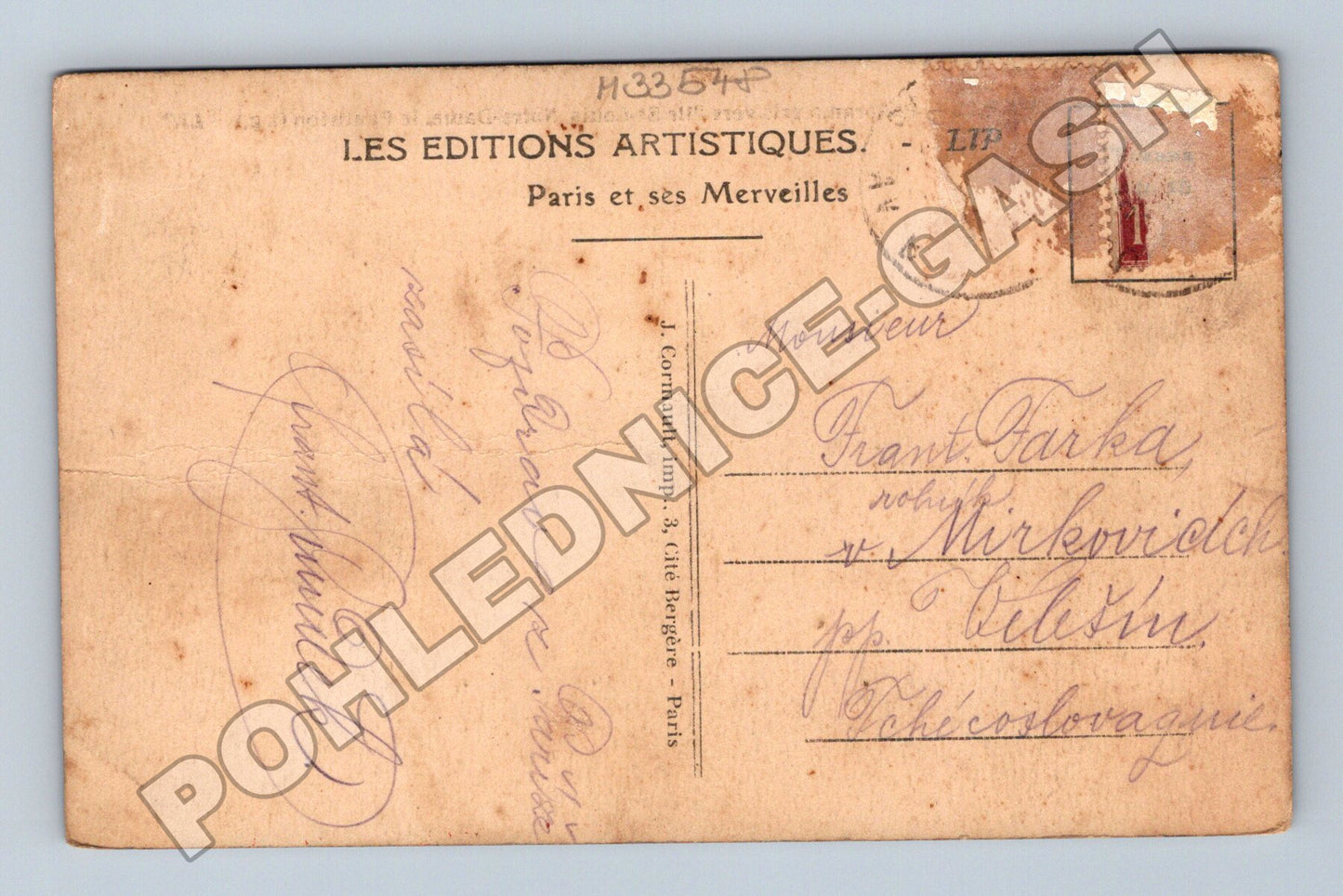 Pohlednice Francie Paříž panorama Notre-Dame (M33548)